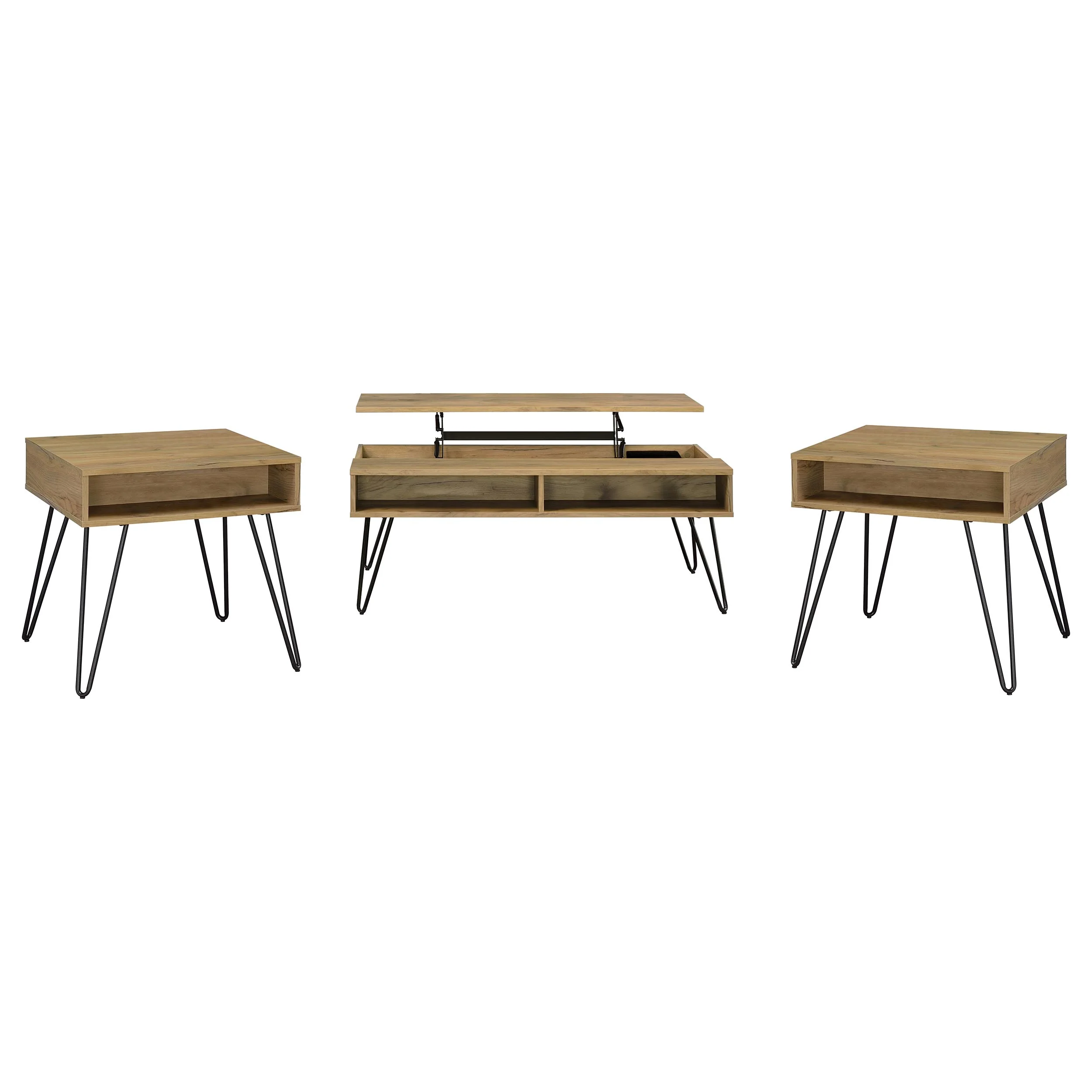 Fanning Lift-Top Coffee Table Set - Image 9