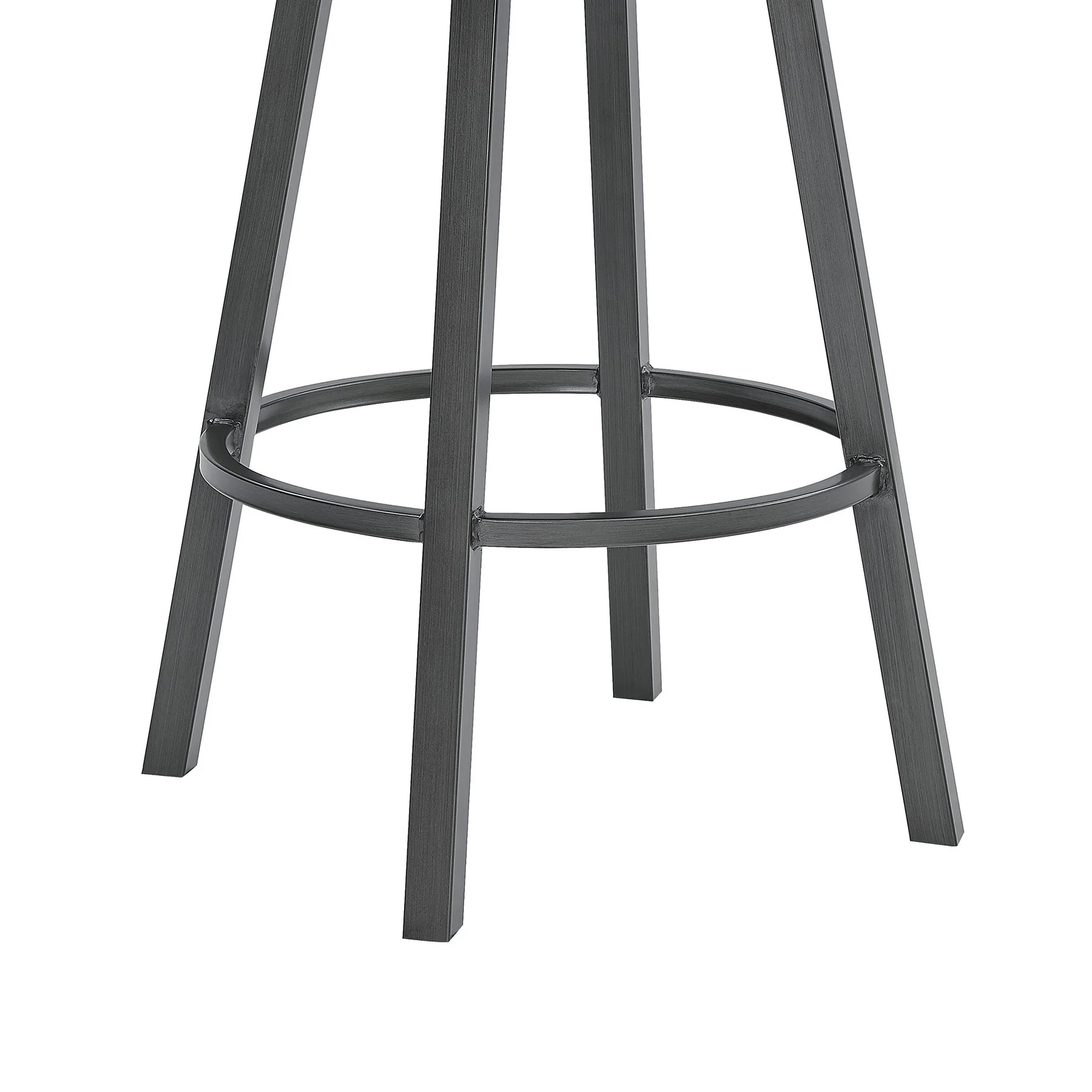 Fargo 26" Counter Height Metal Barstool in Mineral Finish with Black Faux Leather - Image 6