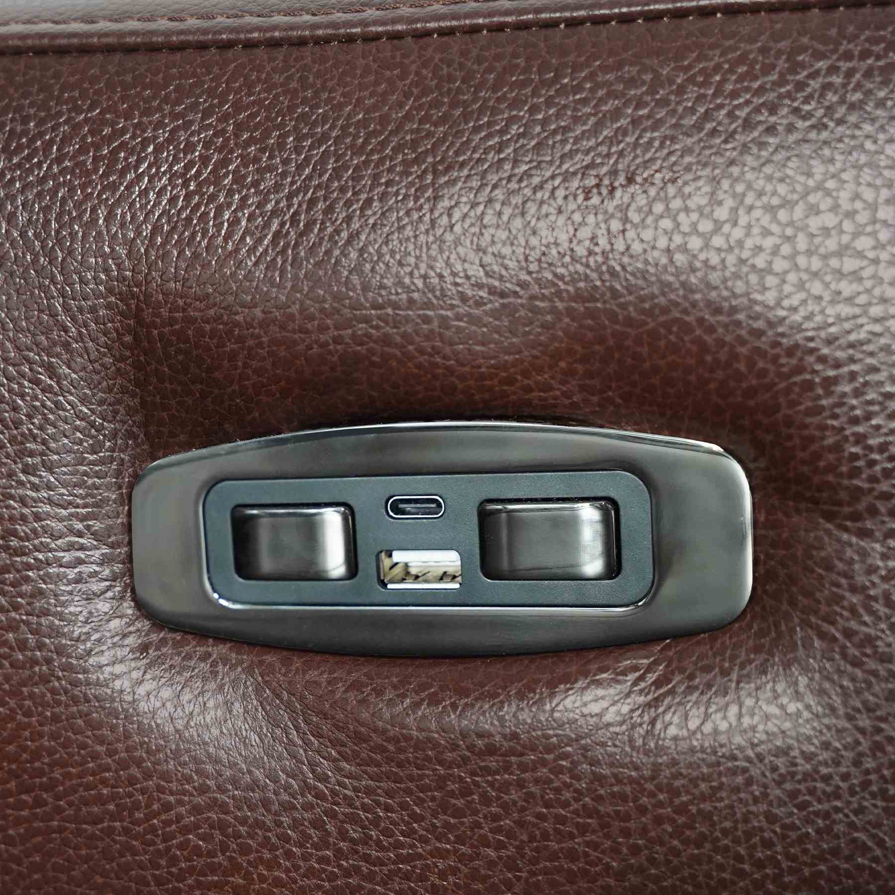 Felicity 84" Zero Gravity Power Reclining Sofa in Chocolate Leather - Image 9