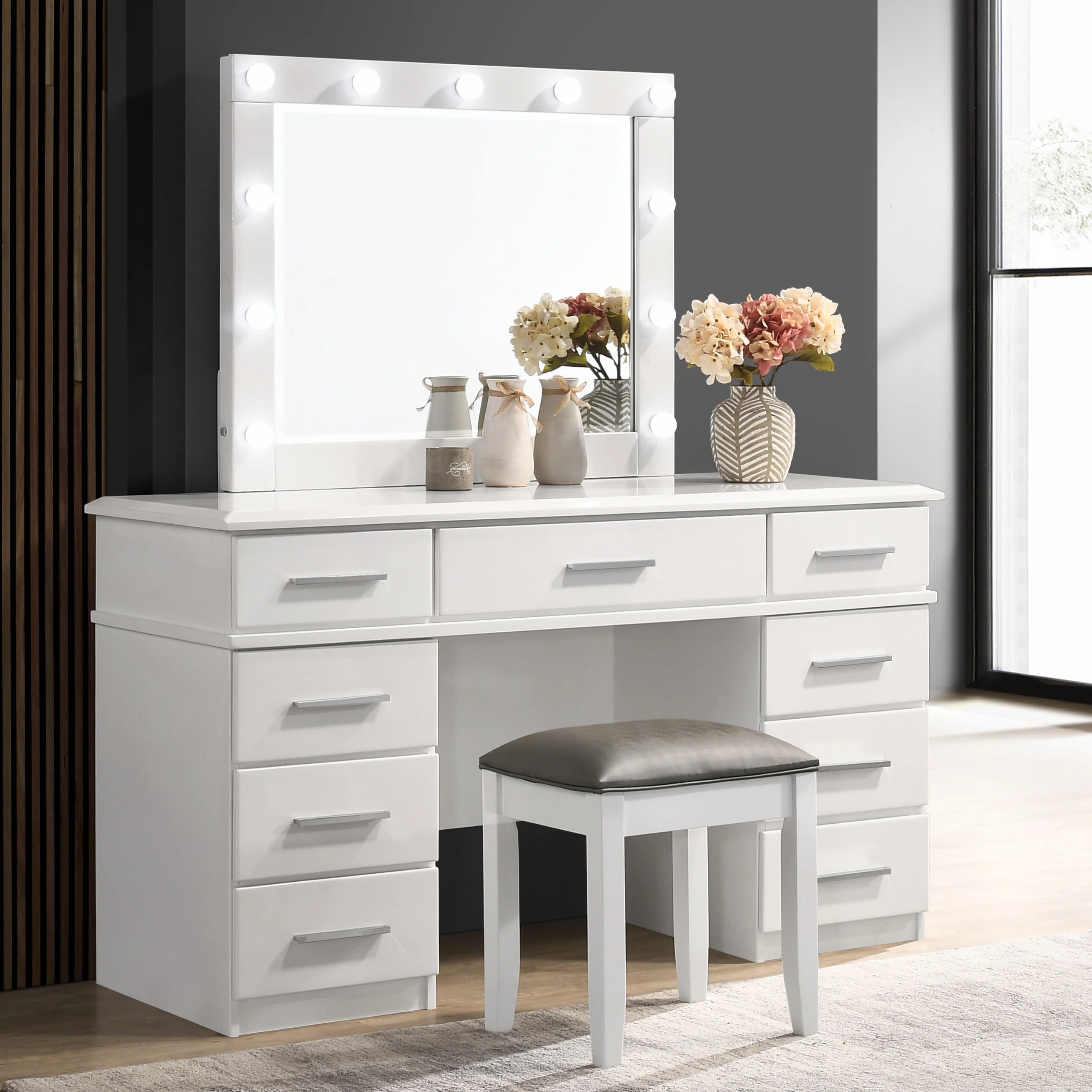 Felicity Makeup Vanity Stool - Image 4