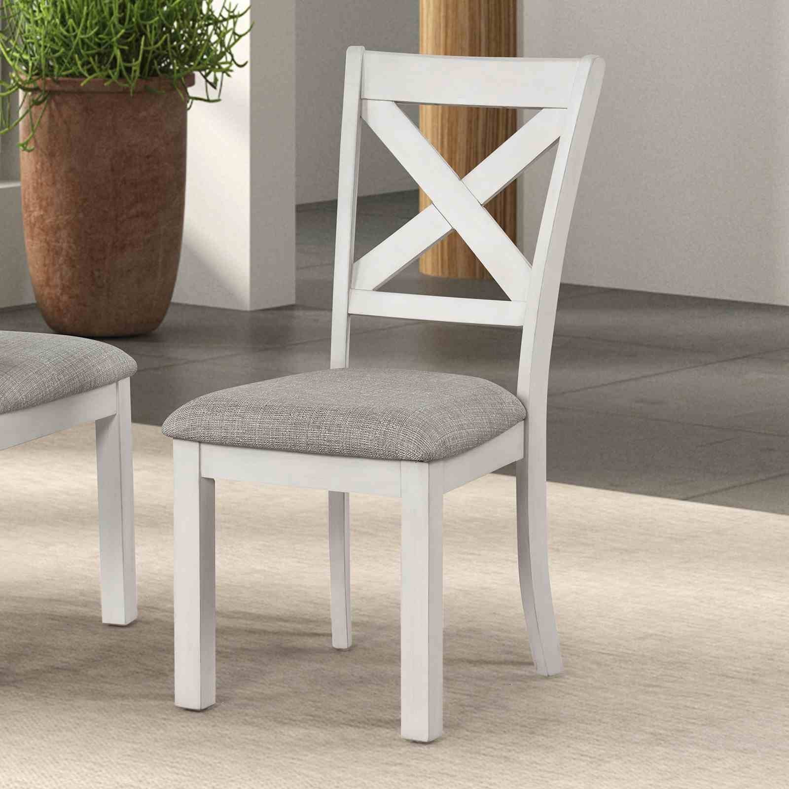 Ferrone Side Chair (2/CTN), Rustic White Oak