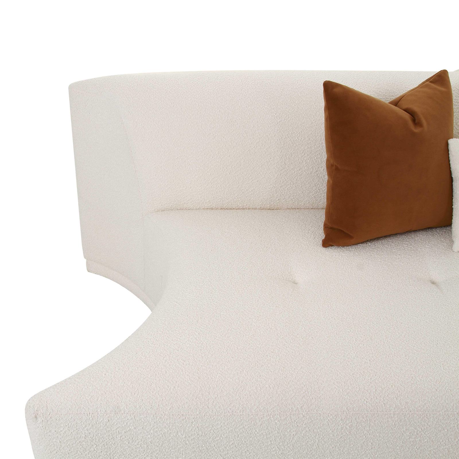 Fickle Cream Boucle Modular Armless Loveseat - Image 5