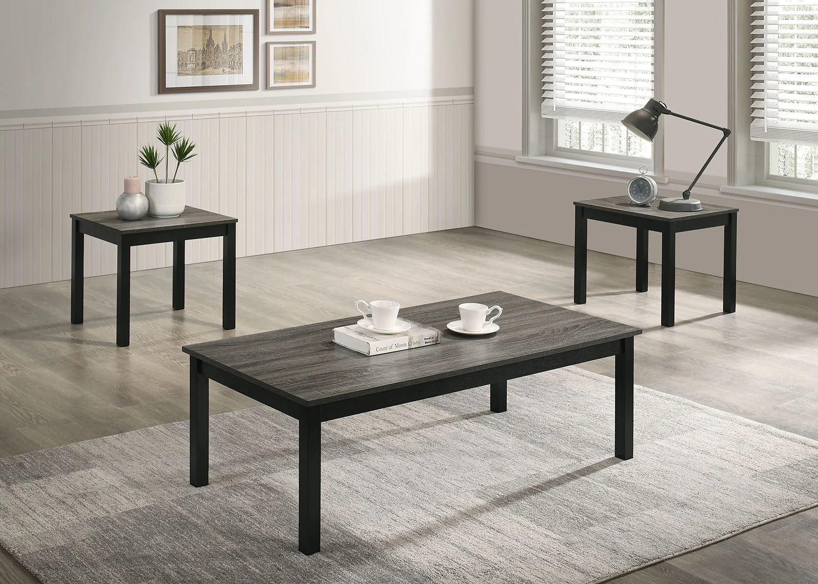 Findlay 3 Pc. Table Set, Gray