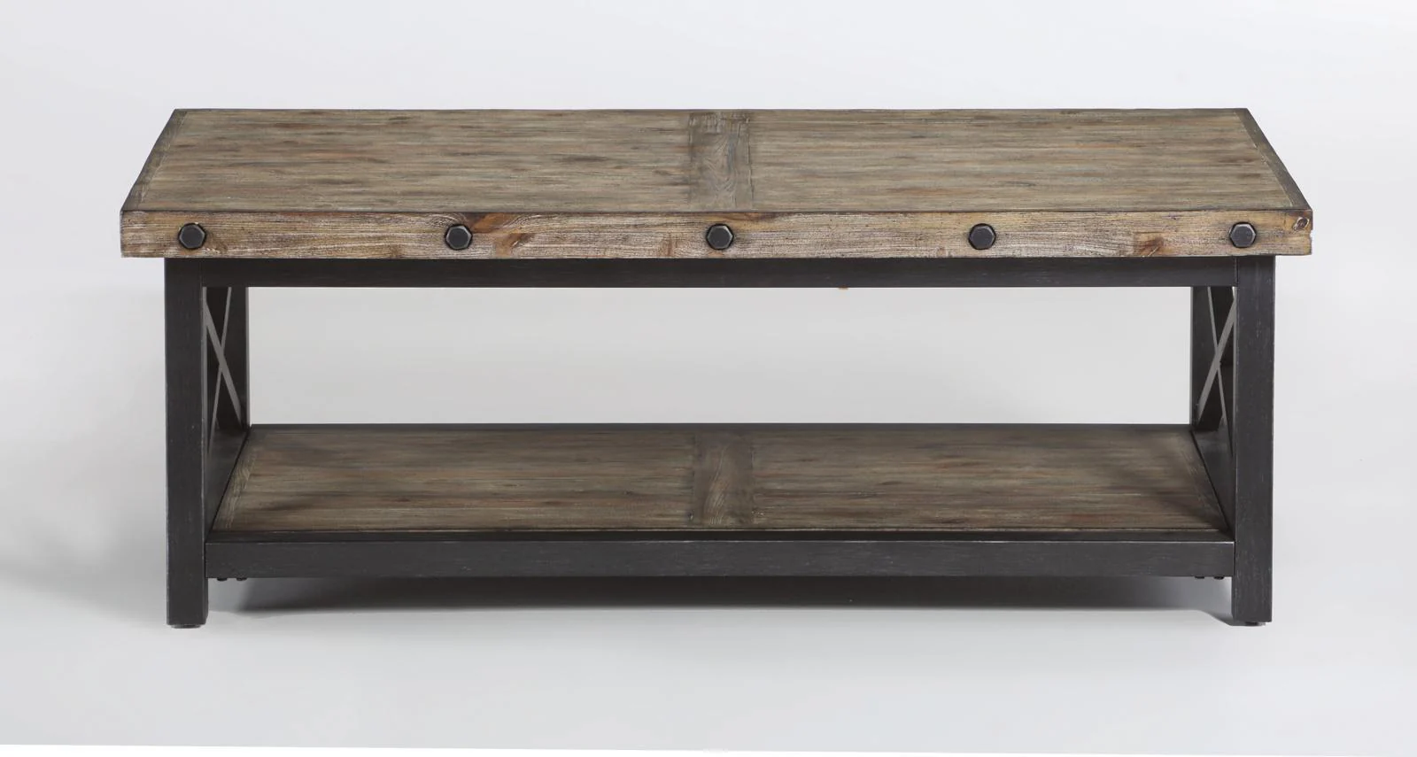 Flexsteel Carpenter Rectangular Coffee Table in Rustic Gray - Image 2