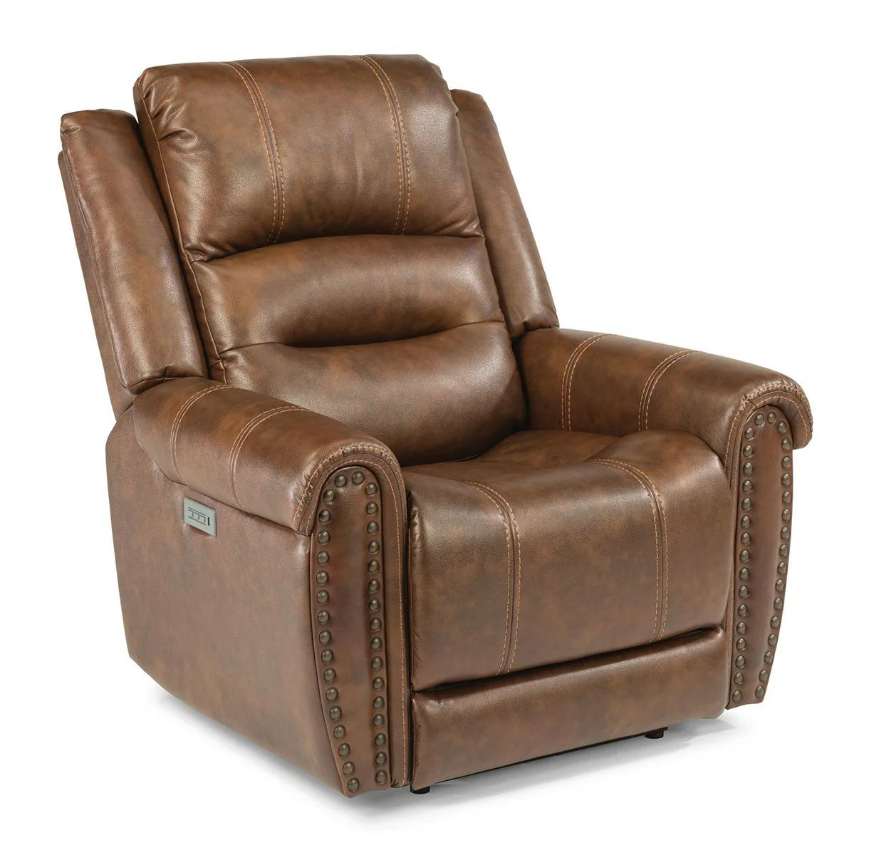 Flexsteel Oscar Power Recliner with Power Headrest and Lumbar - Image 5