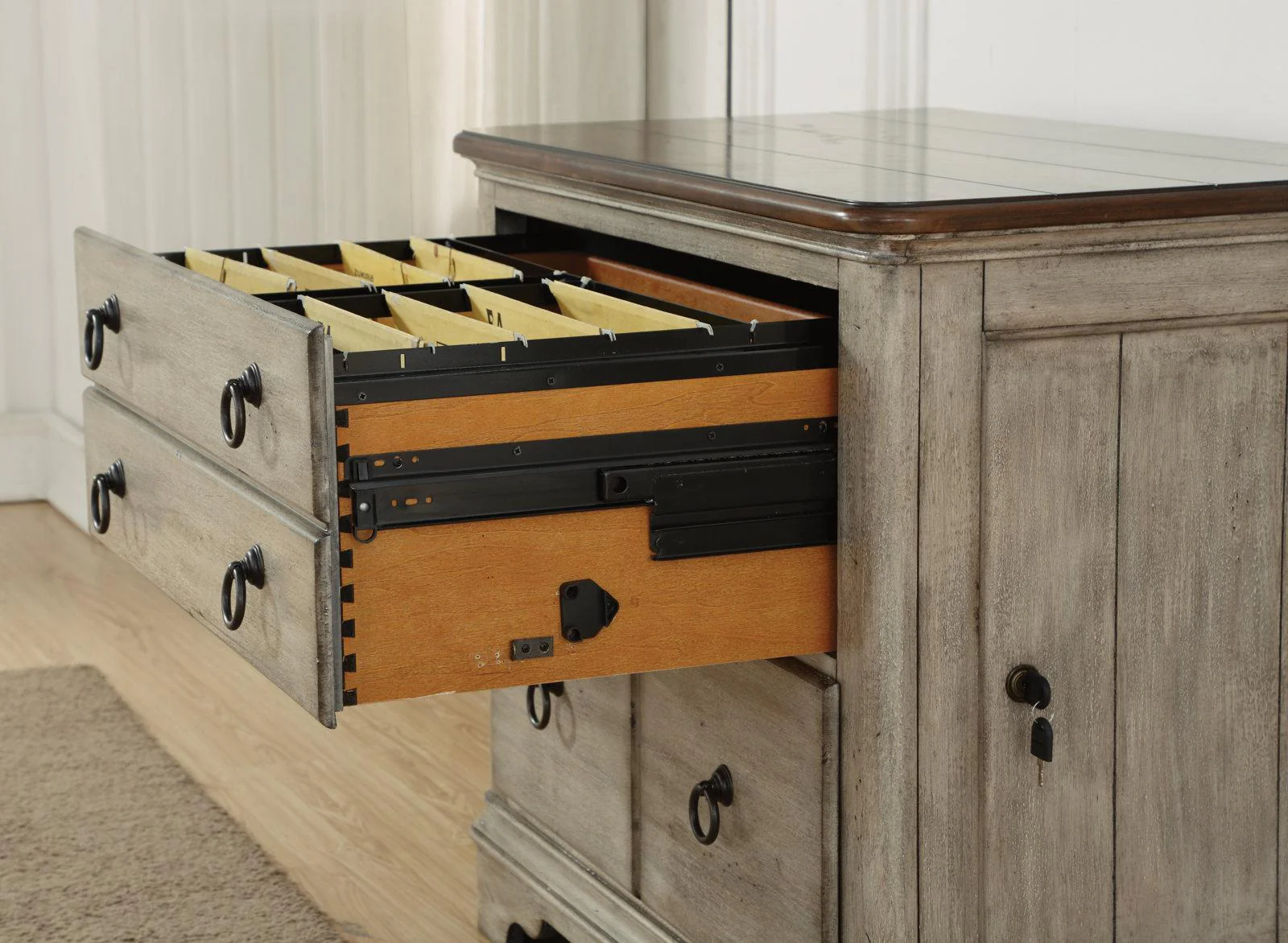 Flexsteel Plymouth Lateral File Cabinet in Two-Tone - Image 4