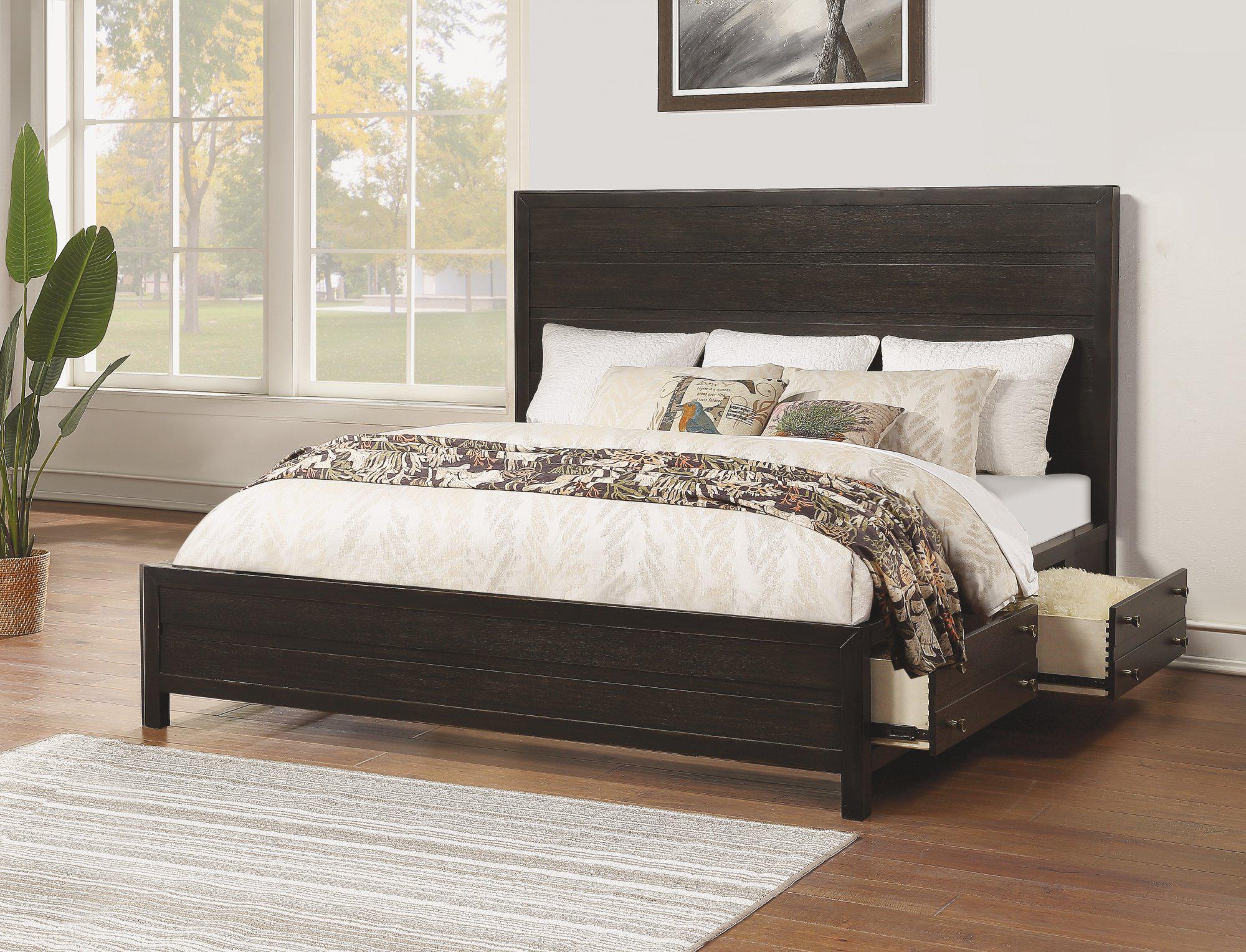 Flexsteel Wynwood Cologne Queen Storage Bed in Dark Brown - Image 4