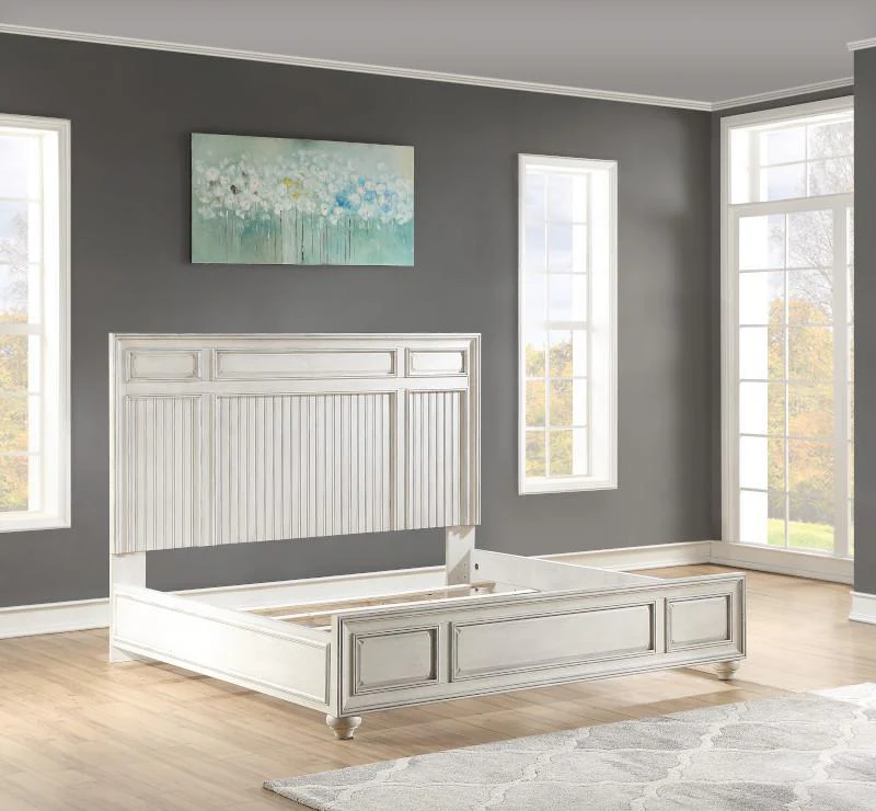 Flexsteel Wynwood Harmony King Panel Bed in White Wood - Image 3