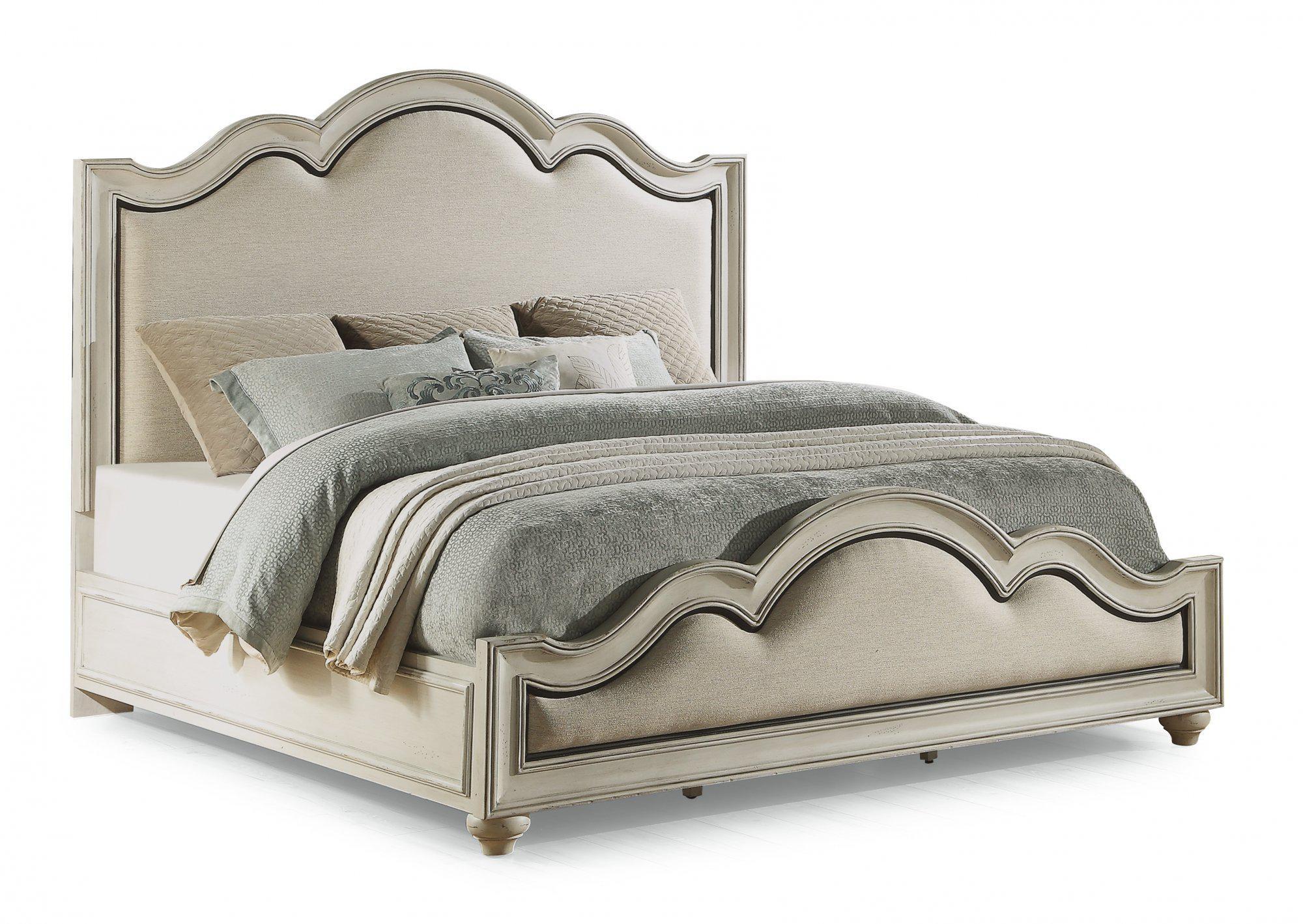 Flexsteel Wynwood Harmony King Upholstered Storage Bed in White Wood - Image 2