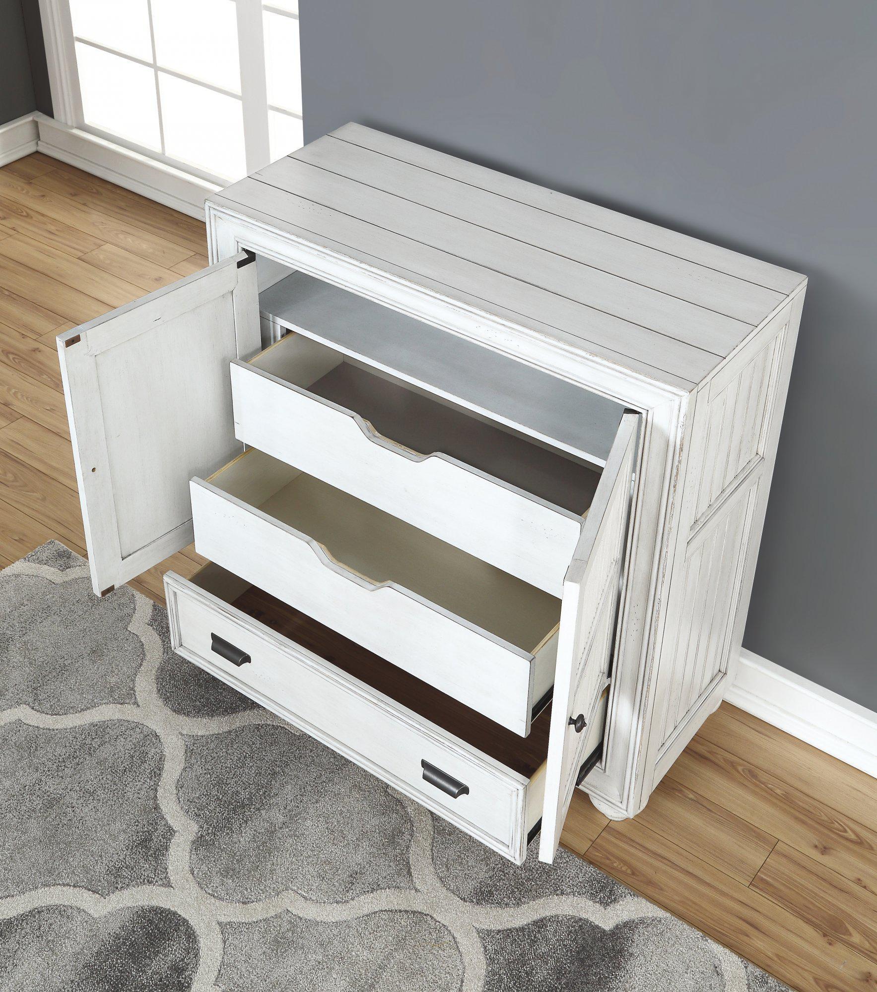 Flexsteel Wynwood Harmony Media Chest in White Wood - Image 2