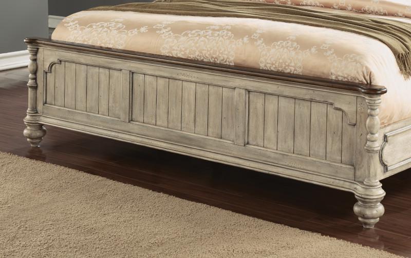 Flexsteel Wynwood Plymouth California King Poster Bed in Whitewash Wood - Image 5