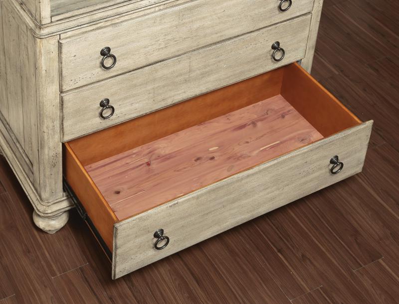 Flexsteel Wynwood Plymouth Media Chest in Whitewash Wood - Image 4