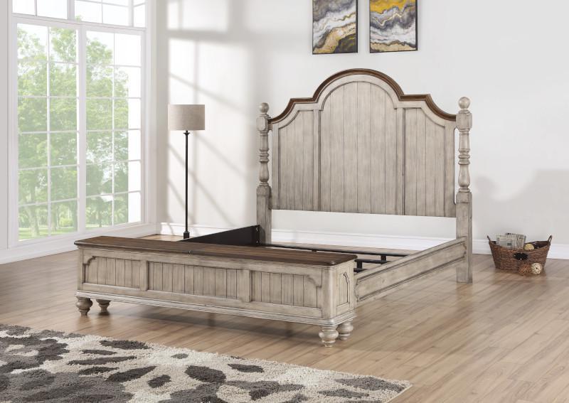 Flexsteel Wynwood Plymouth Queen Poster Storage Bed in Whitewash Wood - Image 5
