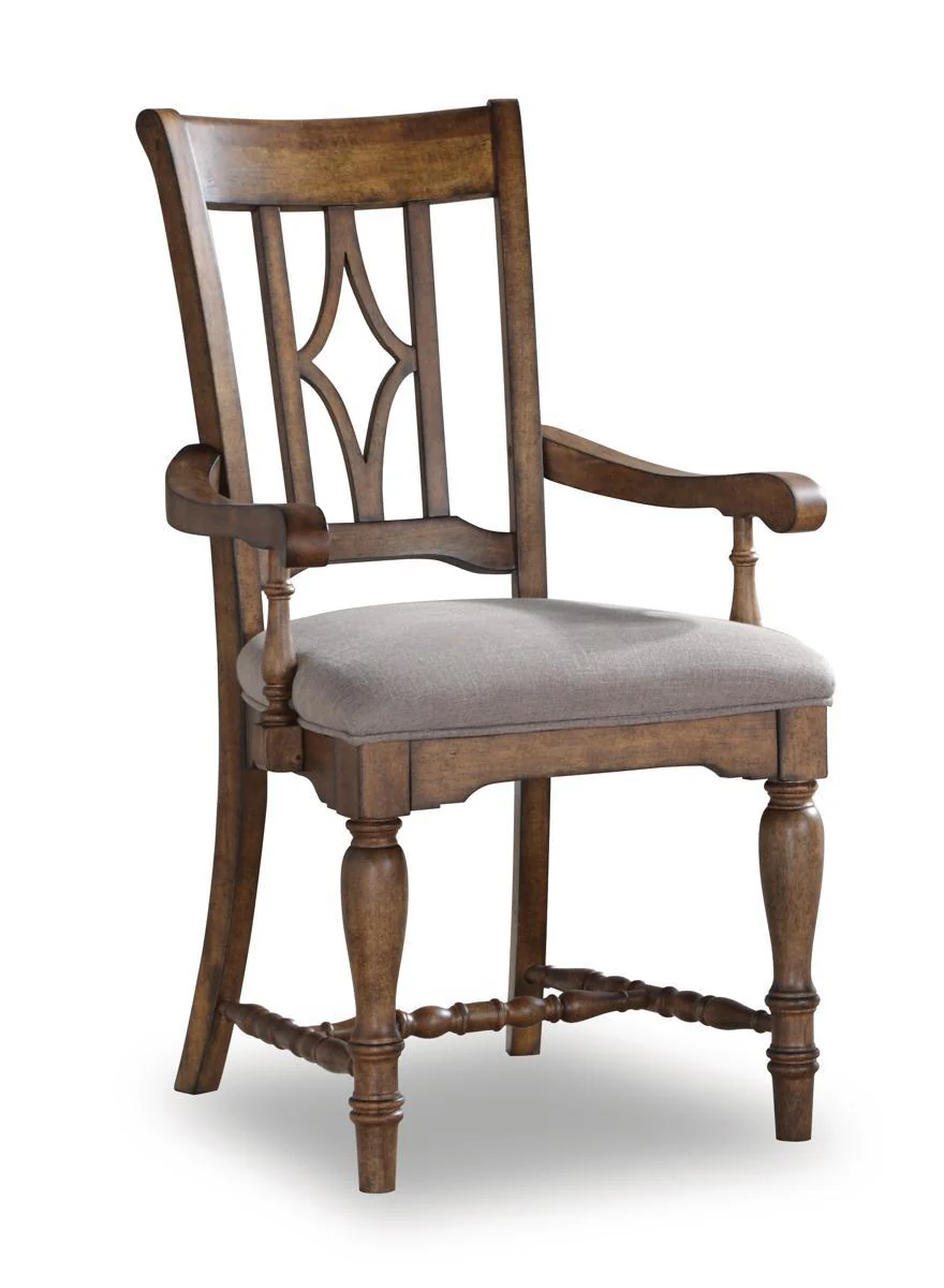 Flexsteel Wynwood Plymouth Upholstered Arm Chair (Set of 2) in Brown