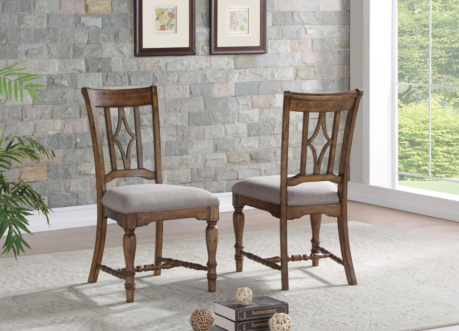 Flexsteel Wynwood Plymouth Upholstered Side Chair (Set of 2) in Brown - Image 2