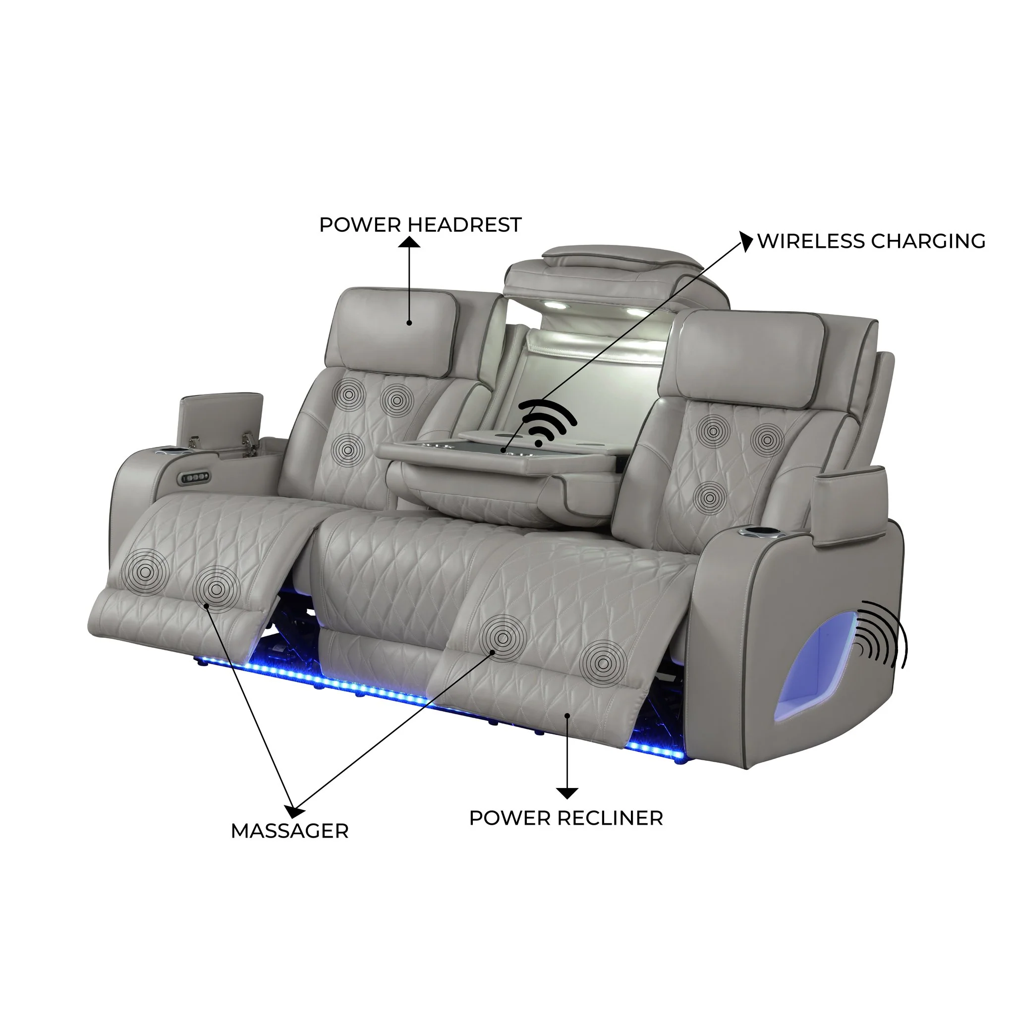 Fortuner Sofa Gray - Image 3