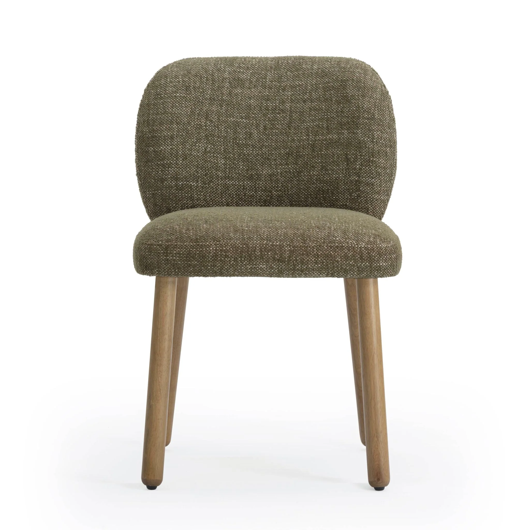 Foxy Olive Green Textured Performance Fabric Dining Chair - Image 3