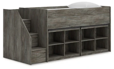 Frandern Loft Bed with Bookcase Storage - Image 17
