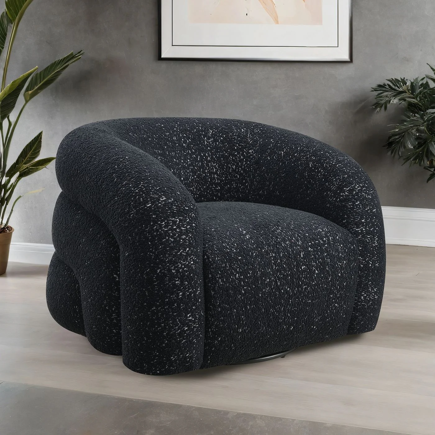 Freja Swivel Chair, Black