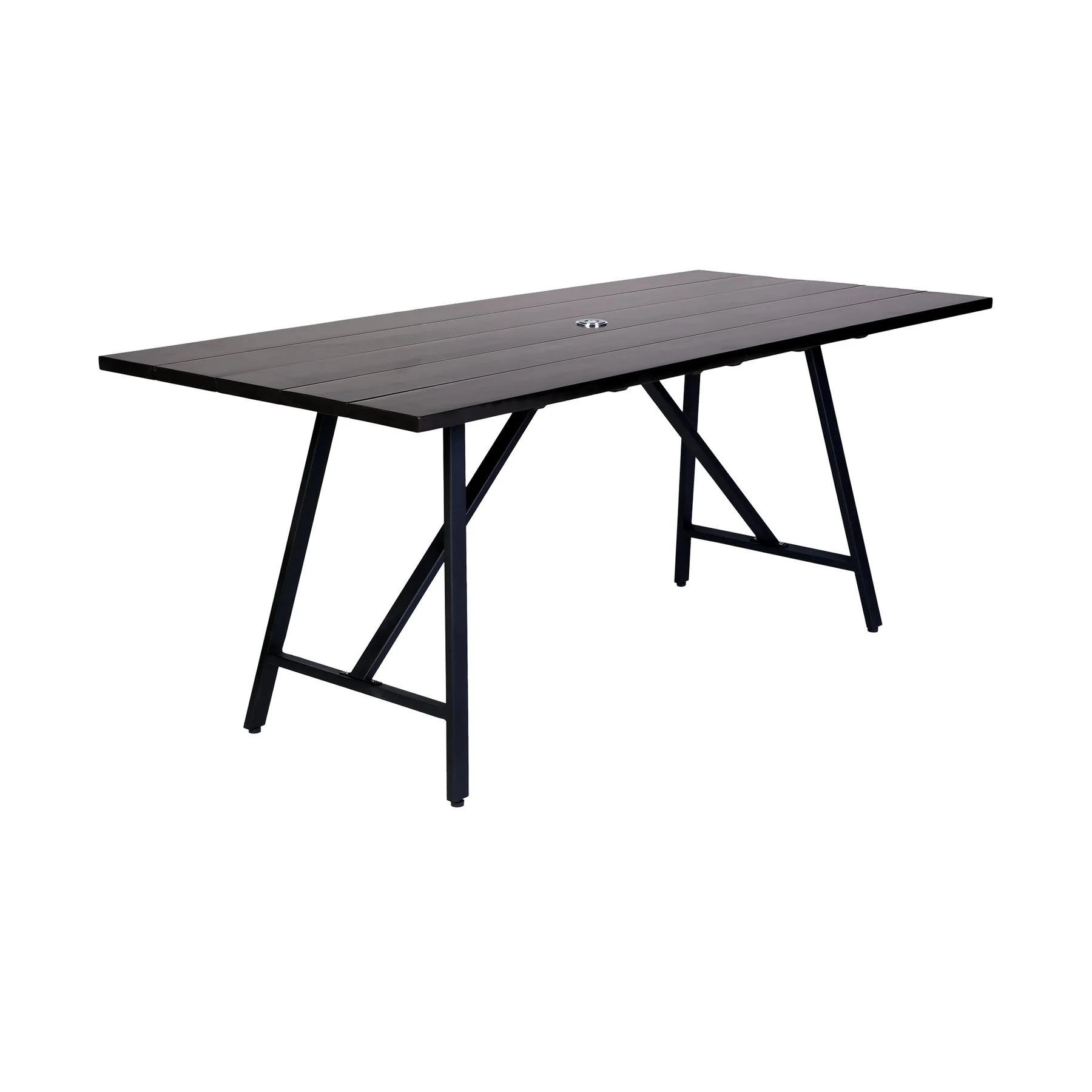 Frinton and Beckham 5 Piece Outdoor Patio Dining Set in Dark Eucalyptus Wood and Gray Rope - Image 4