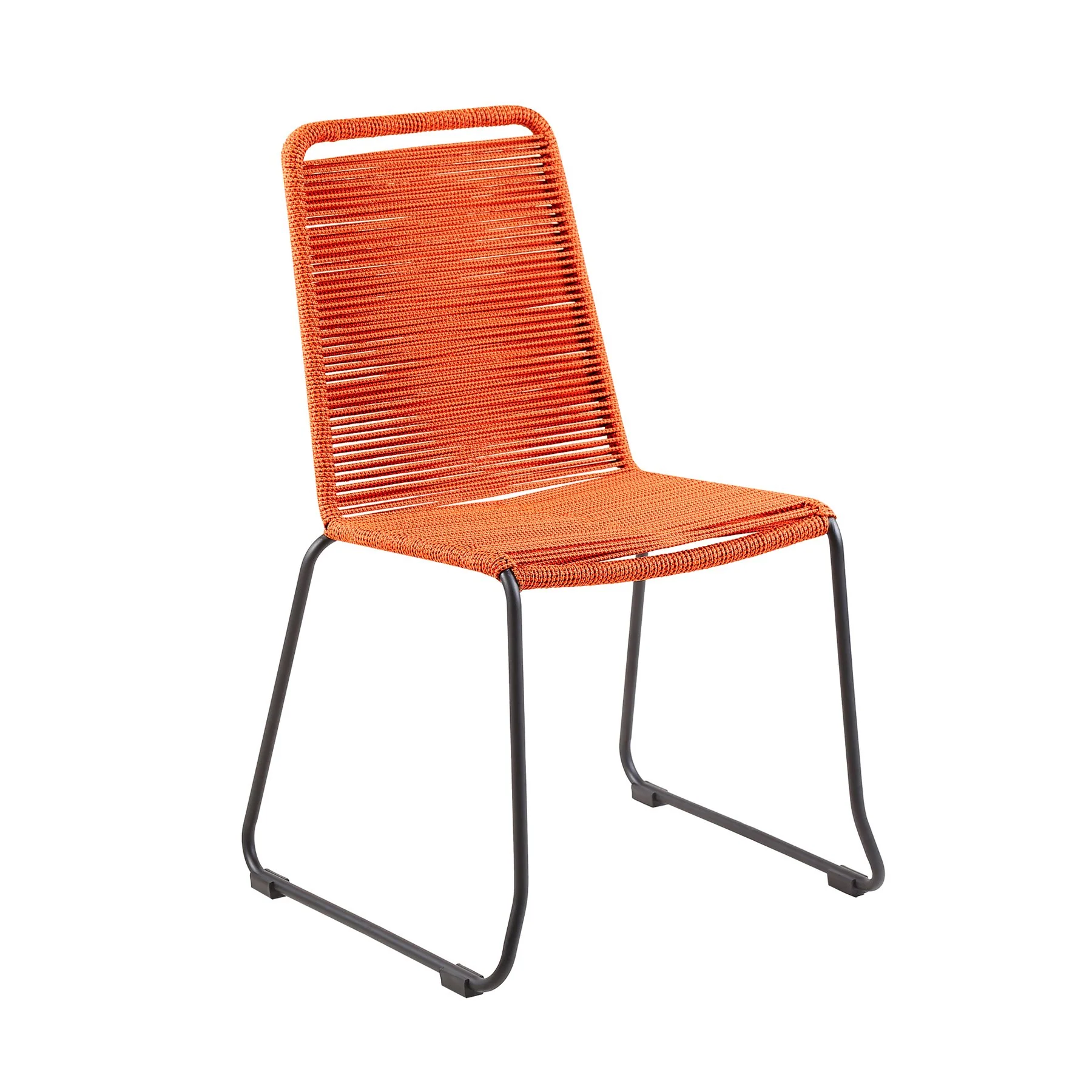 Frinton and Shasta 5 Piece Outdoor Patio Dining Set in Light Eucalyptus Wood and Tangerine Rope - Image 2