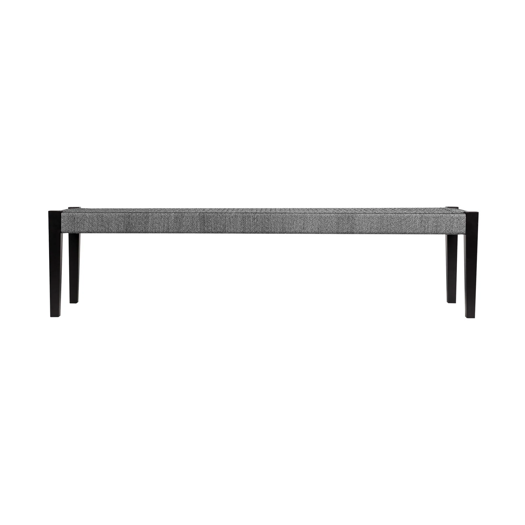 Frinton Clip and Rhett 6 Piece Outdoor Dining Set in Dark Eucalyptus with Gray Rope - Image 7