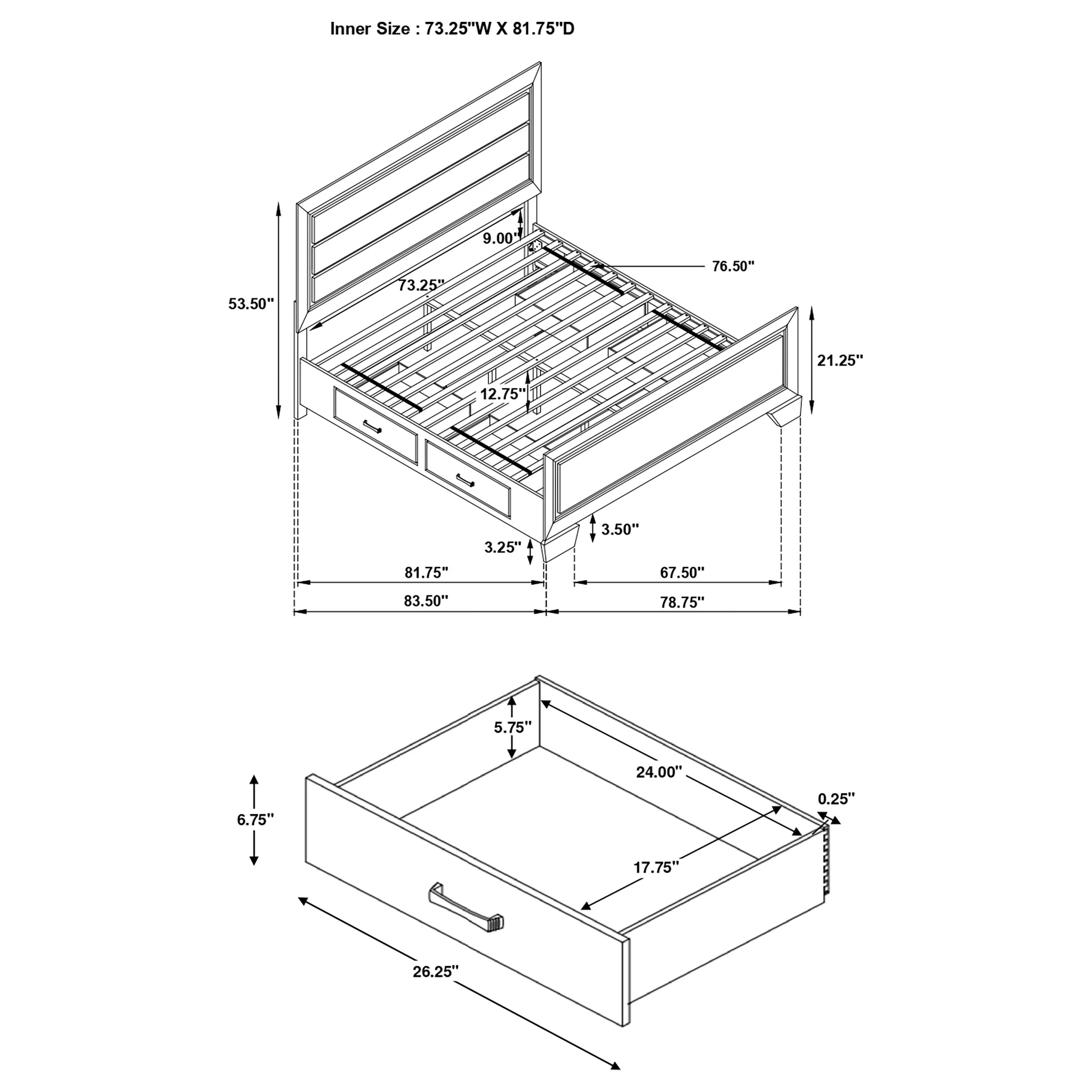 Kauffman Panel Platform Storage Bed - Image 28