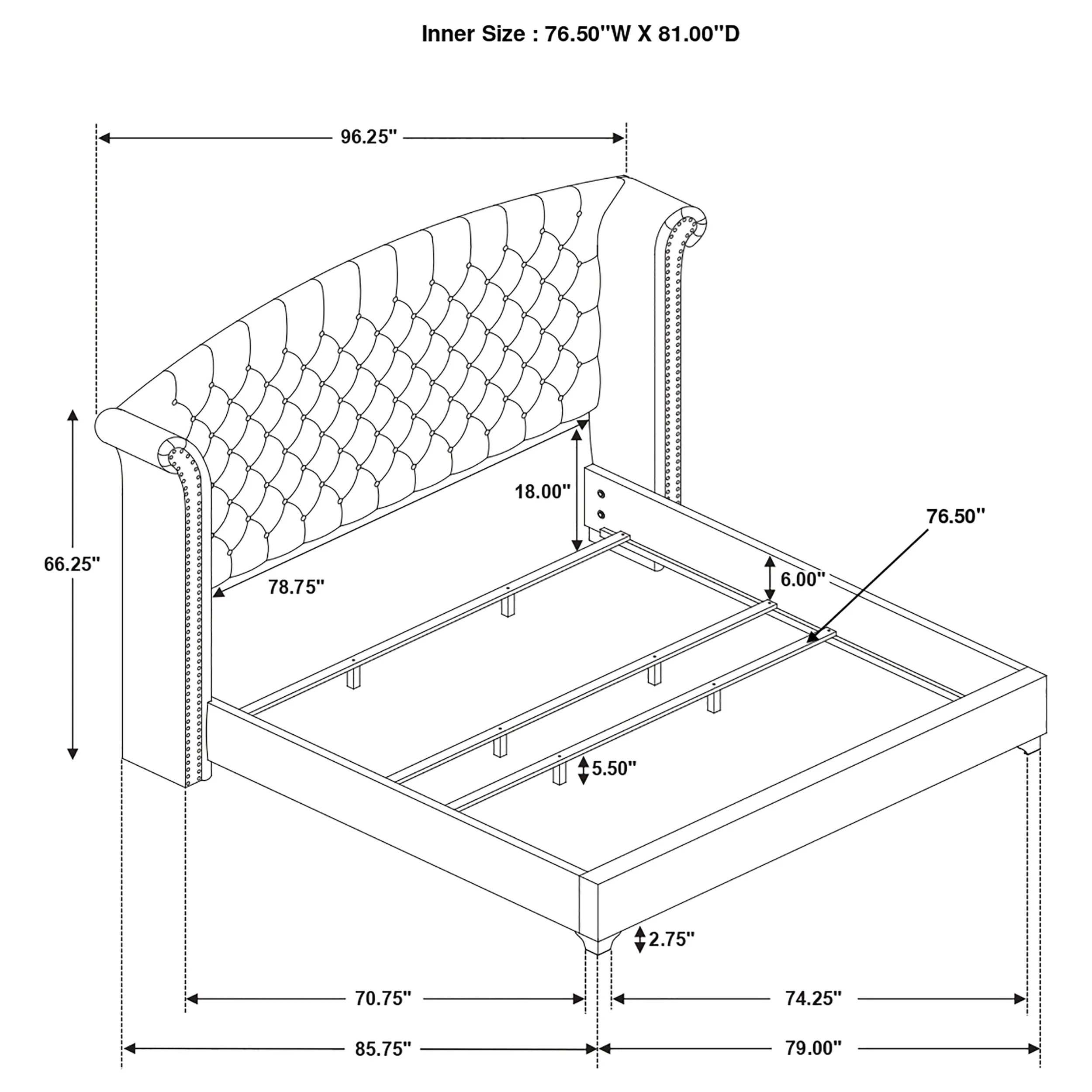 Melody Wingback Bed - Image 29