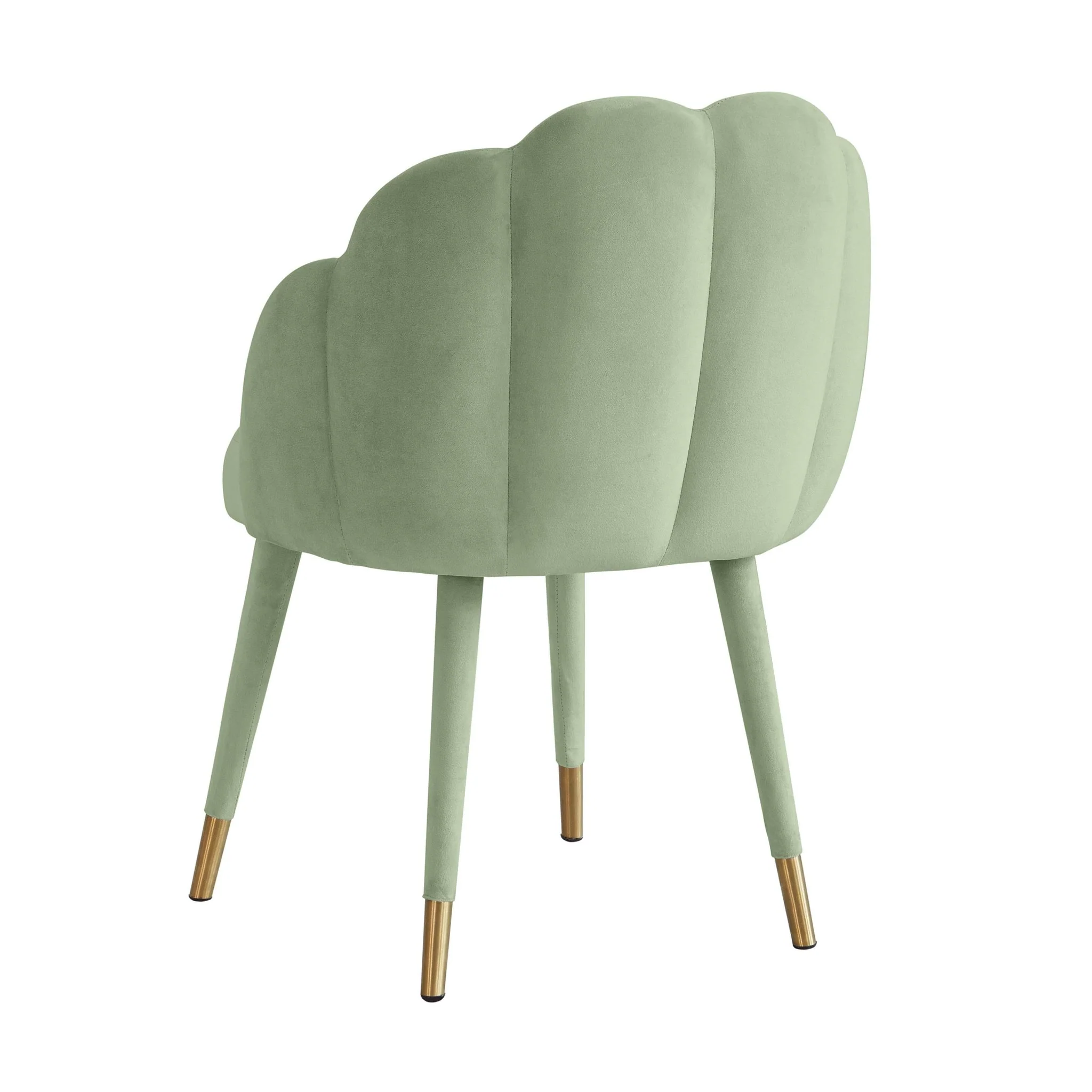 Gardenia Moss Green Velvet Dining Chair - Image 4