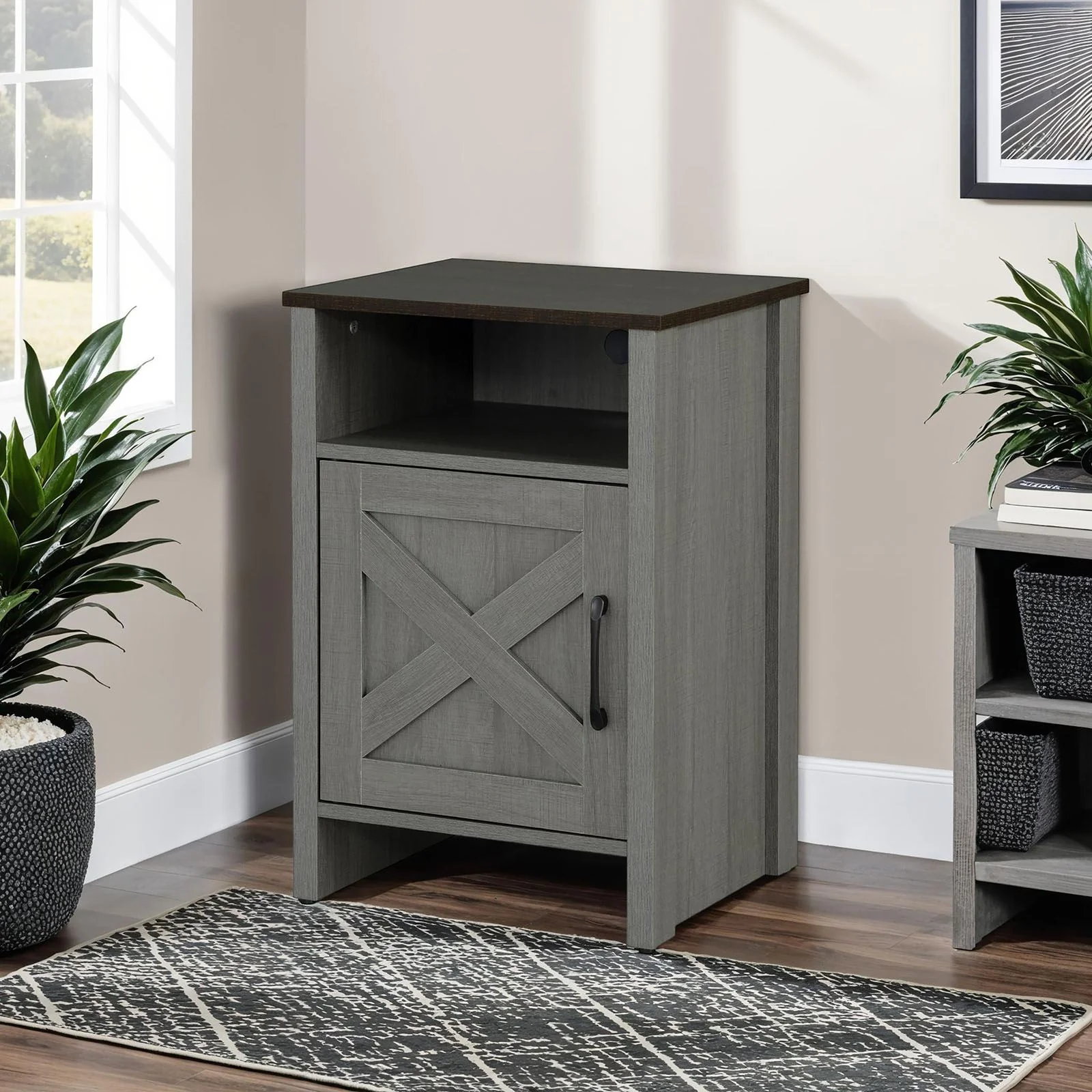 Garibaldi Side Table, Brown/Gray