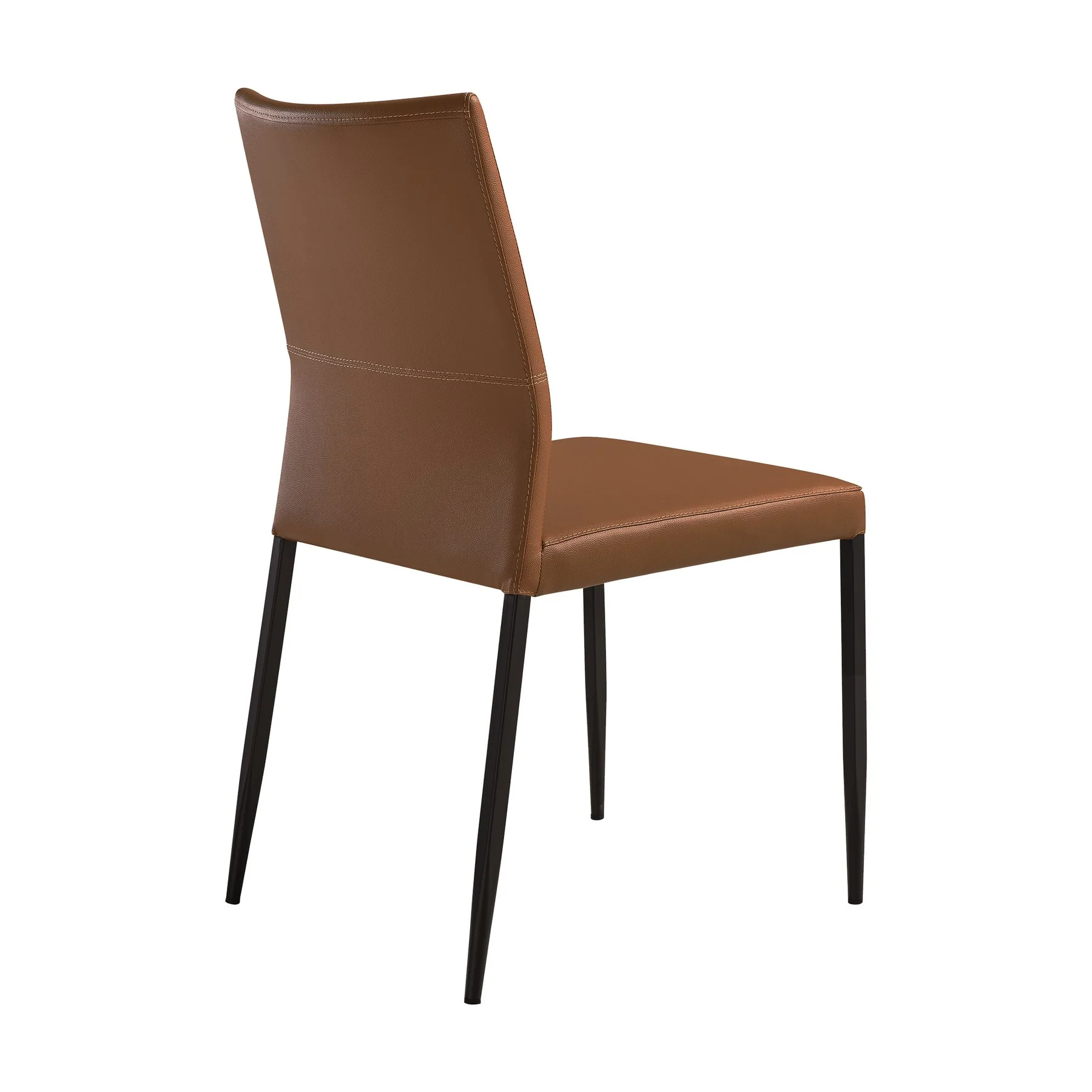 Giana Kash 5 Piece Extendable Dining Set with Brown Faux Leather Chairs - Image 3