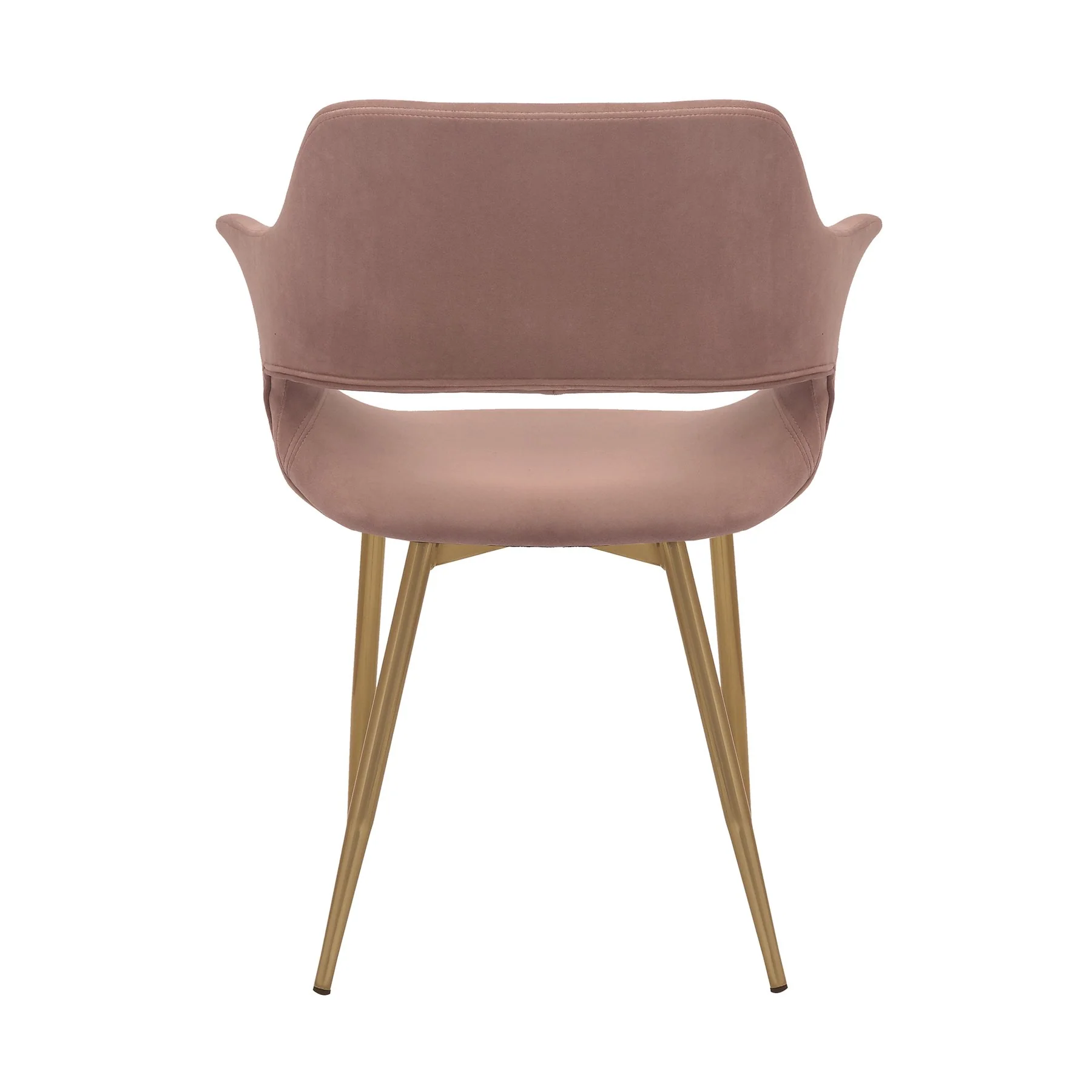Gigi Pink Velvet Dining Room Chair with Gold Metal Legs - Set of 2 - Image 6