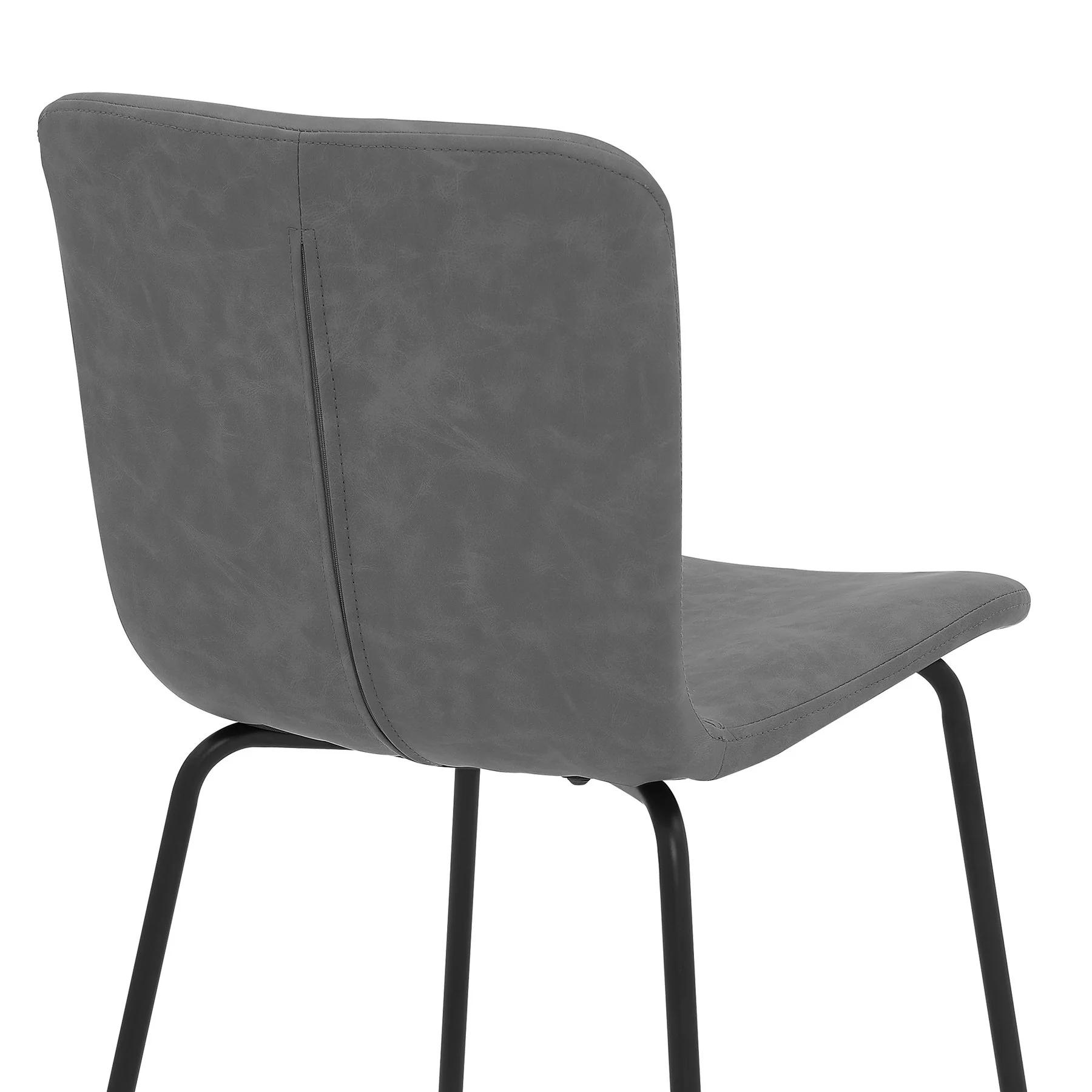 Gillian Modern Light Gray Fabric and Metal Dining Room Chairs - Set of 2 - Image 6