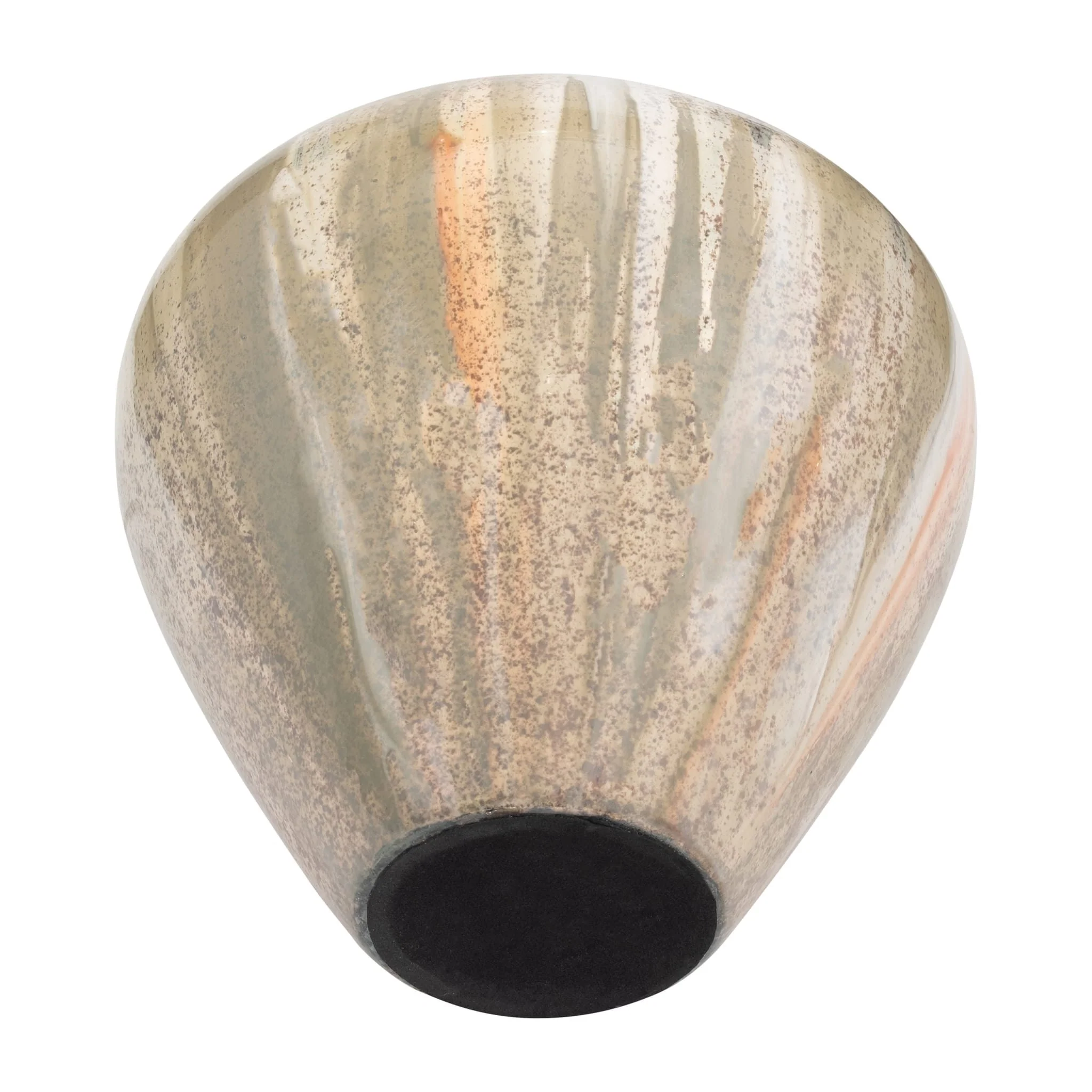 Glass, 10" Temple Vase W/ Resin Topper, Blush/gree - Image 6