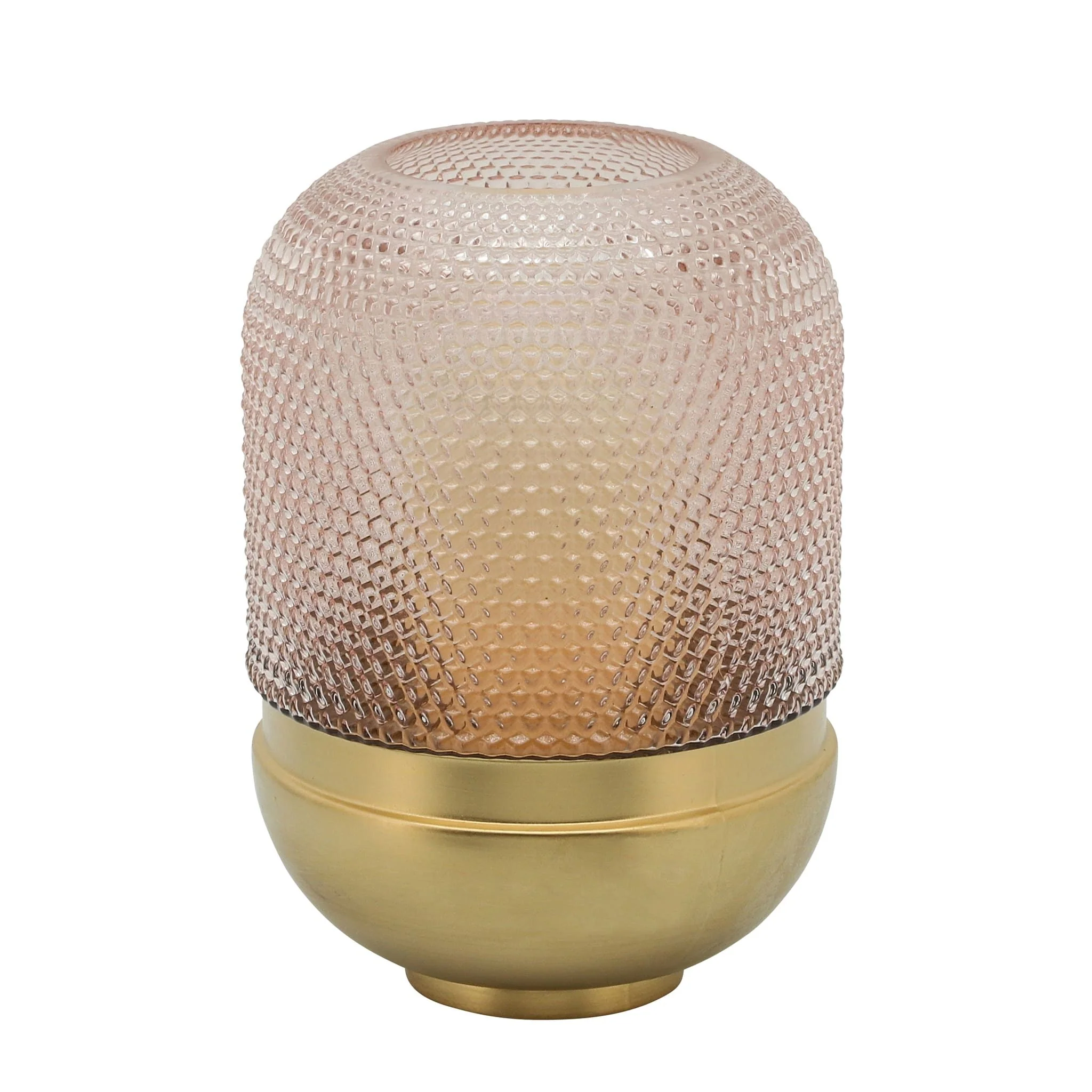 Glass 11", Textured Dots, Pink/gold - Image 2