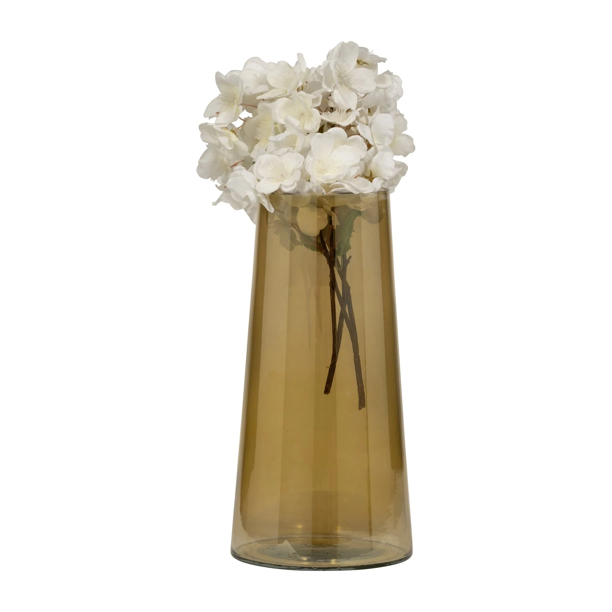Glass, 12" Luster Vase, Gold - Image 2