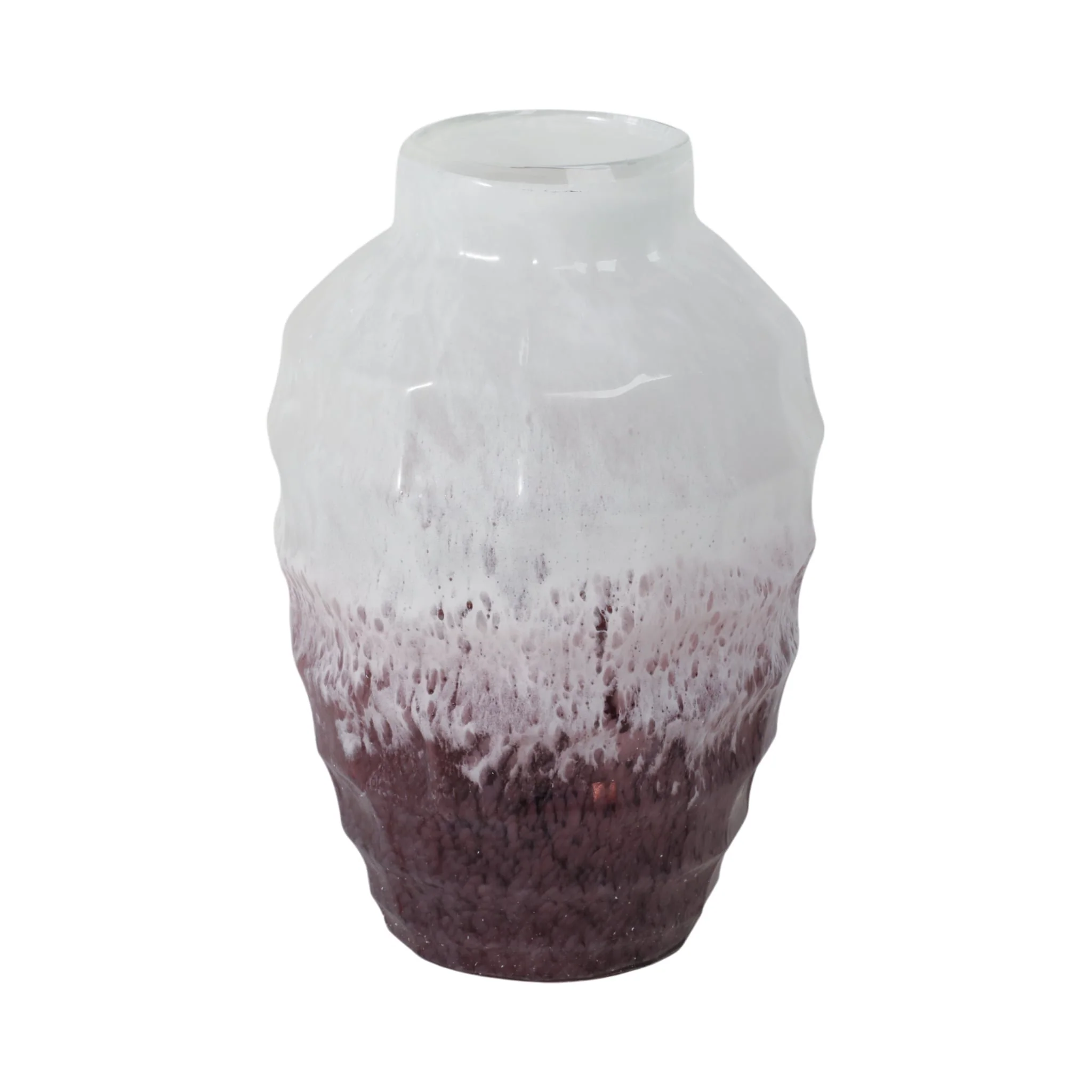Glass, 12"h 2-tone Vase, Blush - Image 3