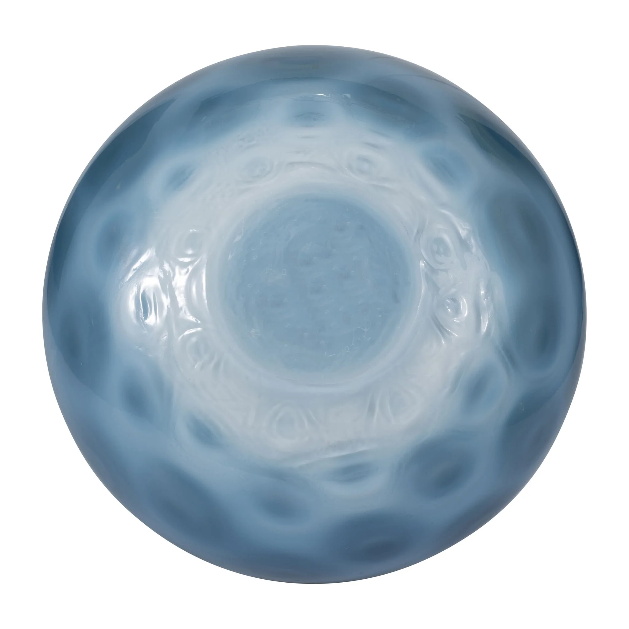 Glass, 13" Dimple Vase Blue - Image 5