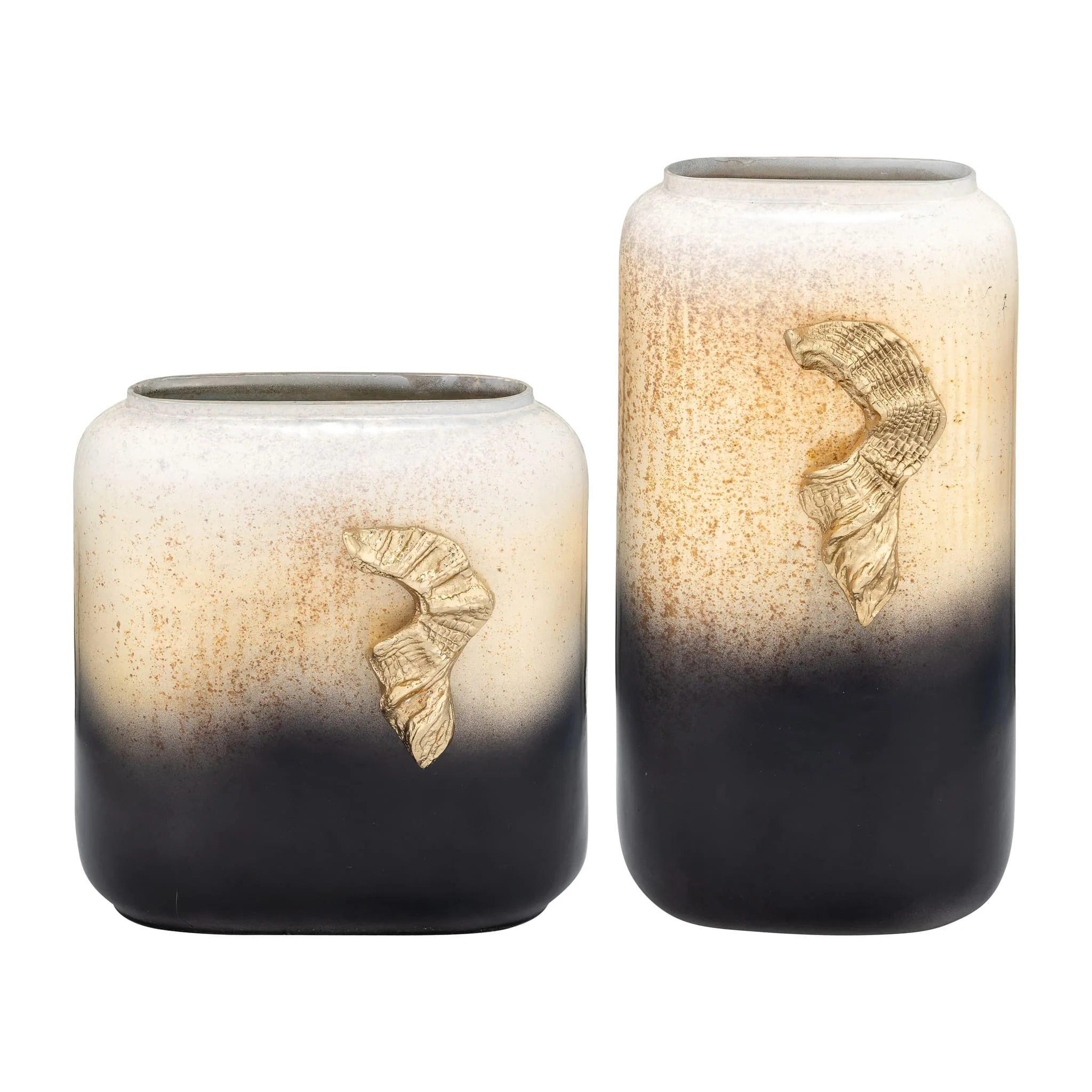 Glass,13",vase W/wing Handle,champagne/blk - Image 8