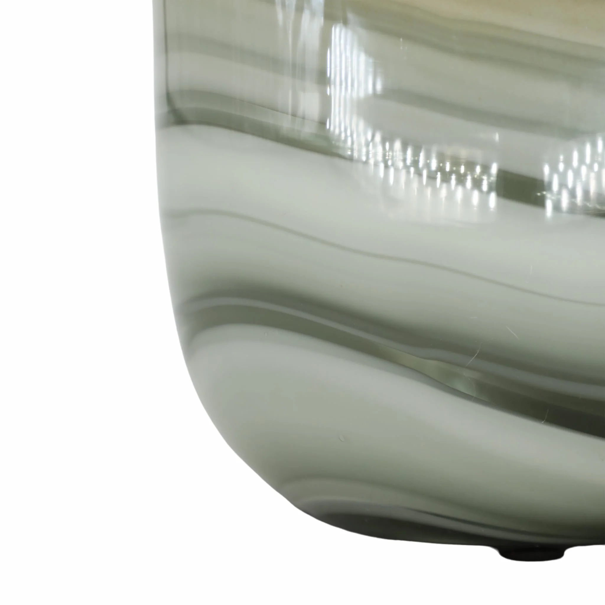 Glass 13"h Metallic Vase, Gray/gold - Image 4