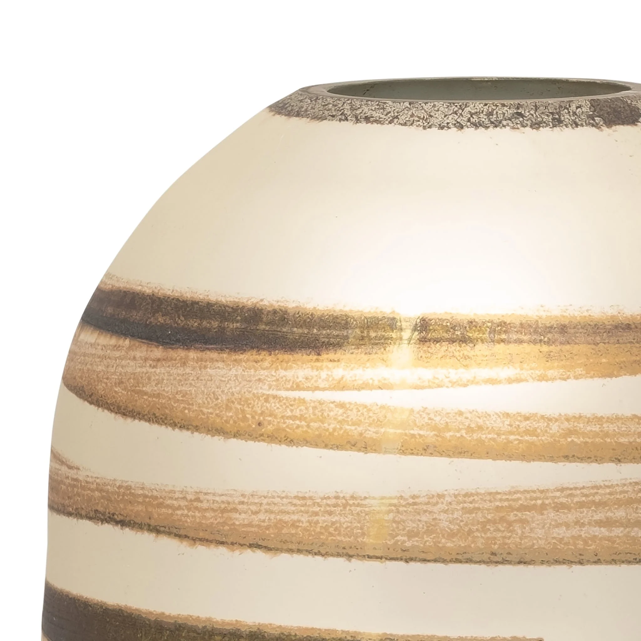 Glass, 14" Antique Ring Vase, Gold - Image 5