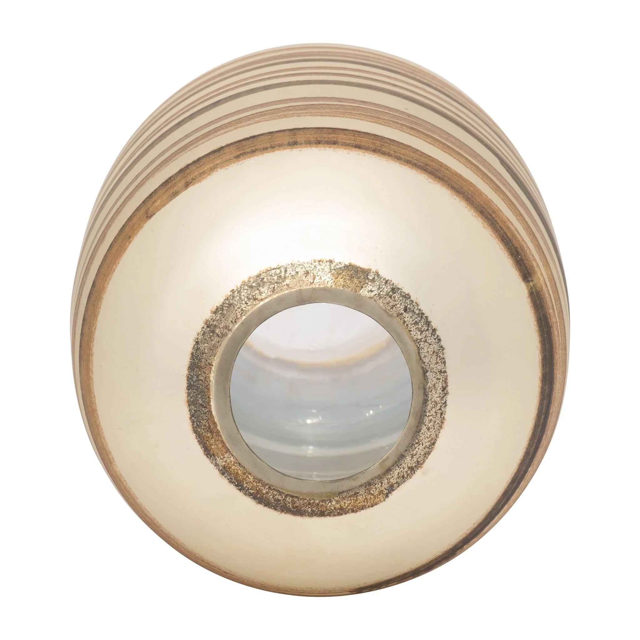 Glass, 14" Antique Ring Vase, Gold - Image 6
