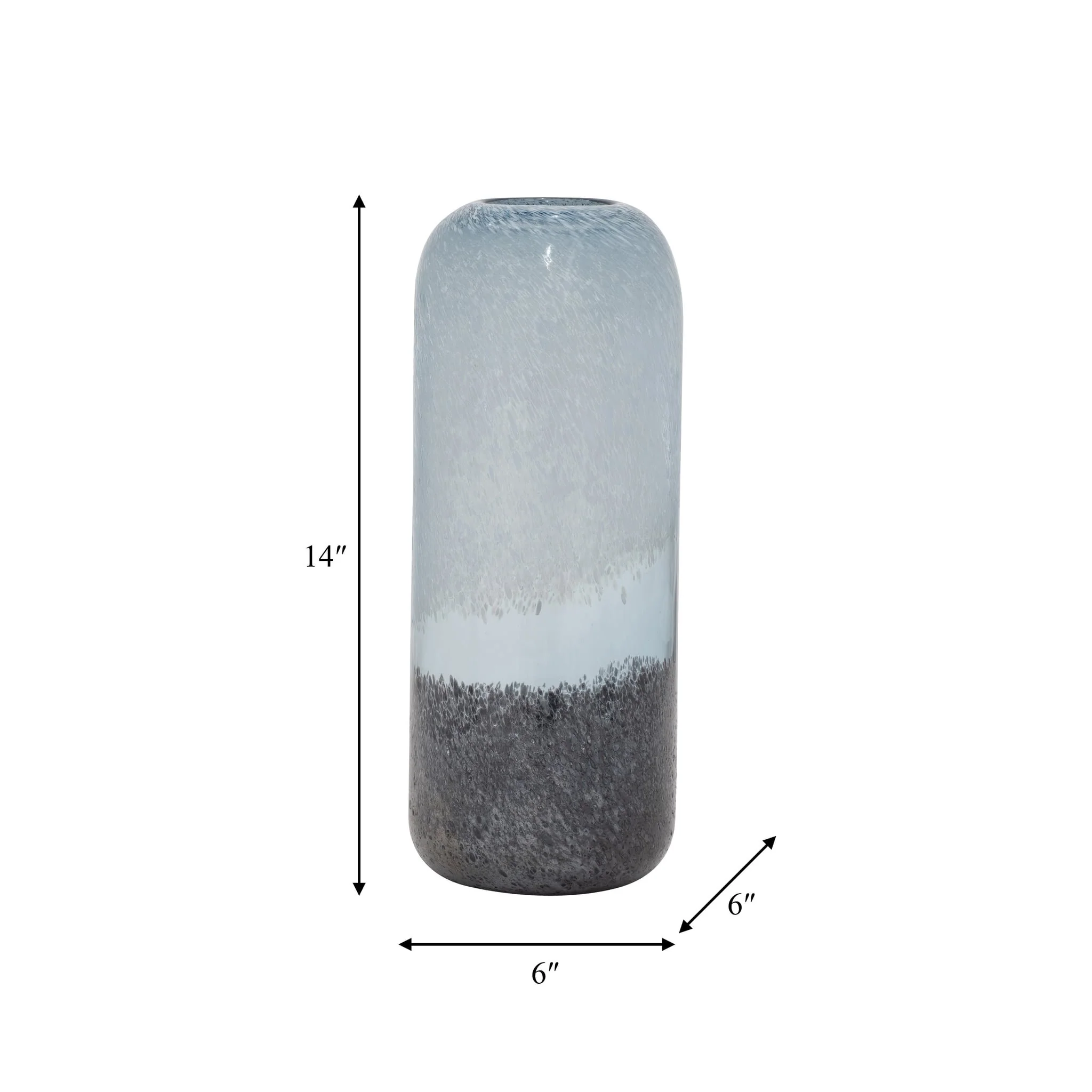 Glass, 14" Ombre Vase, Multi - Image 8