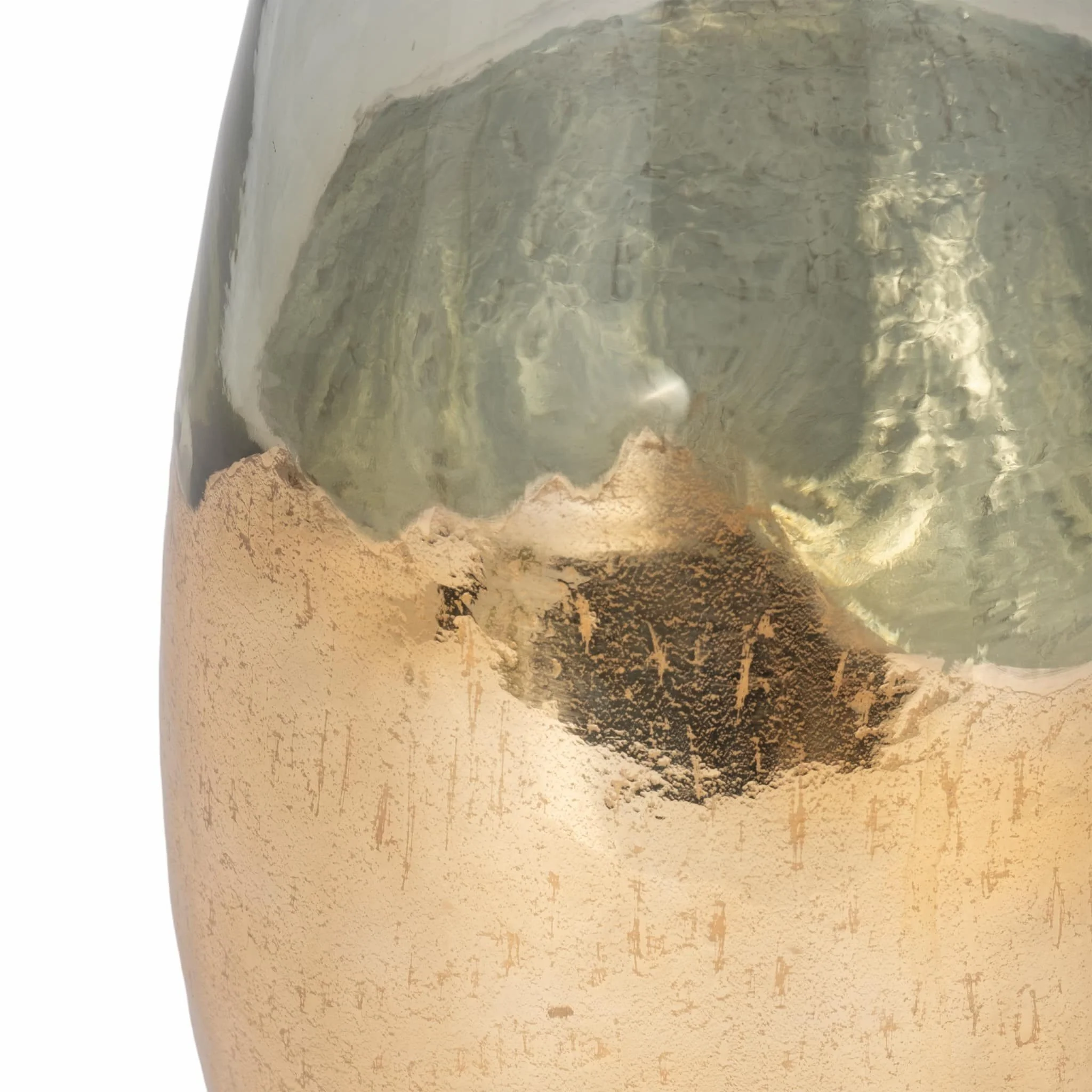 Glass, 15" Gold Dipped Vase, Clear - Image 5