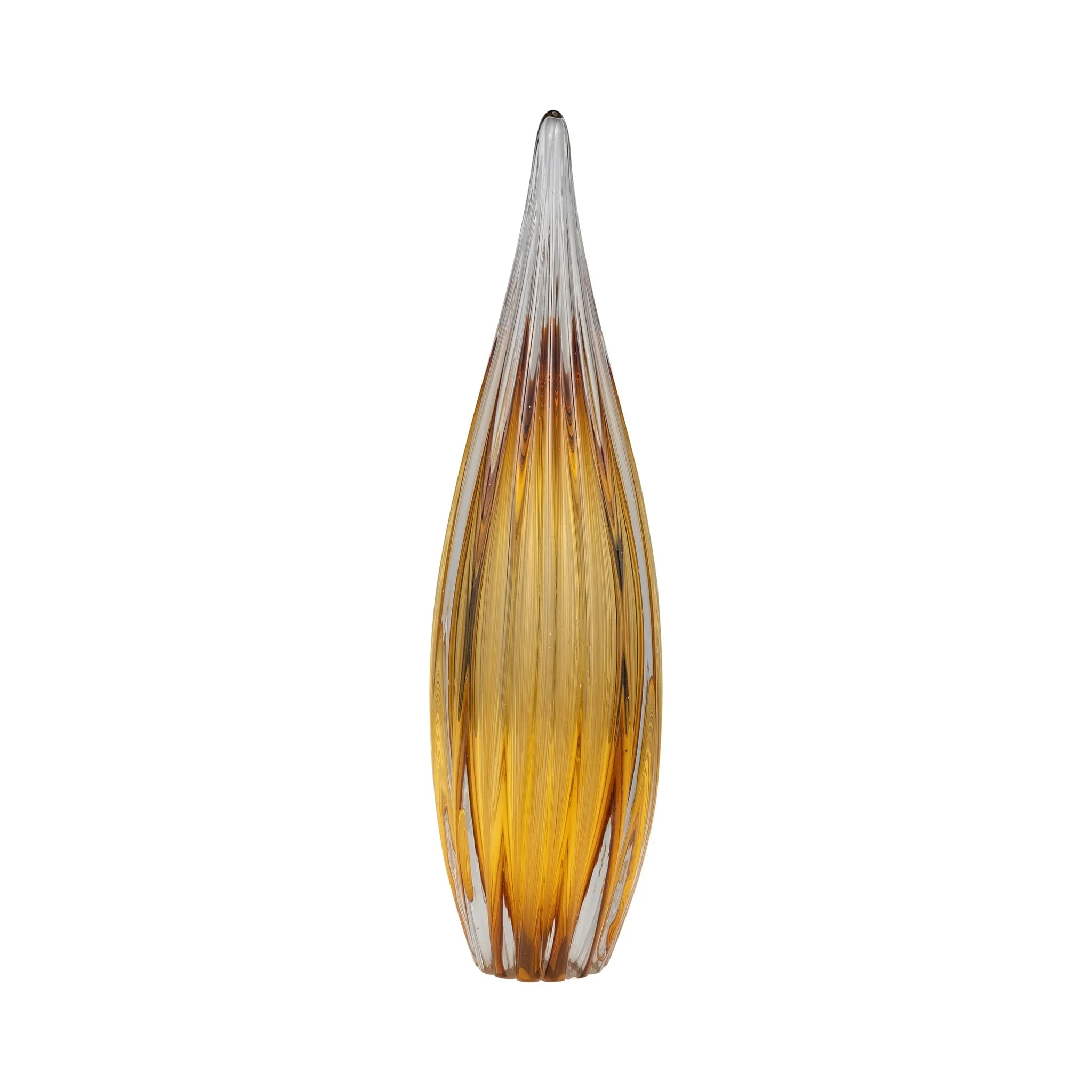 Glass, 15" Paperweight Amber