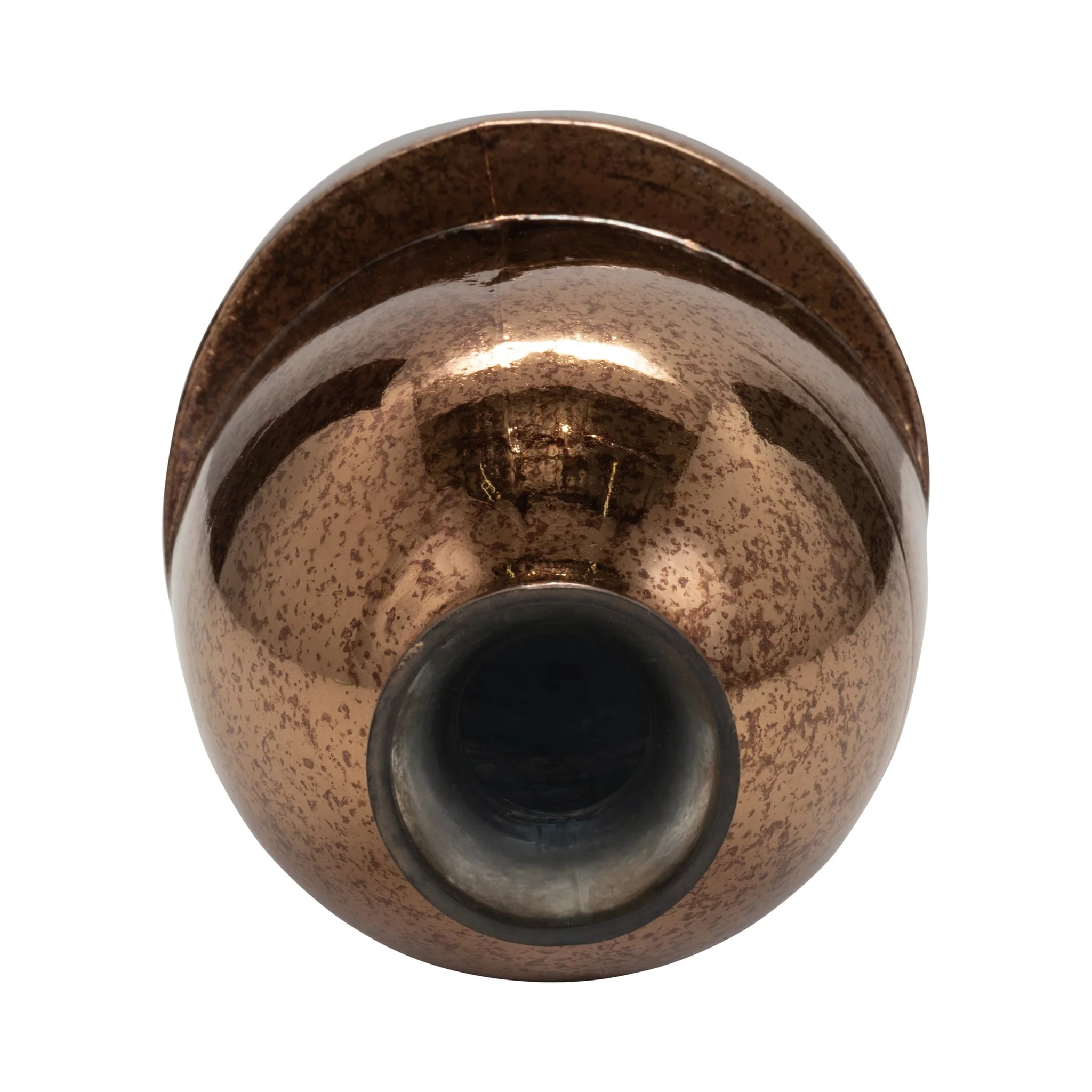 Glass, 16" Abstract Vase, Bronze - Image 6