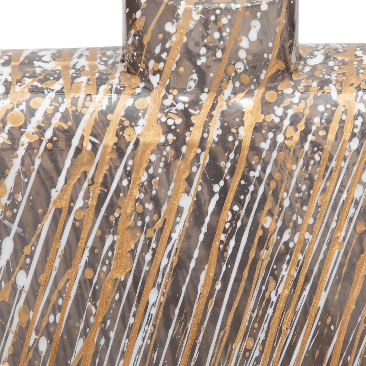 Glass,16",striped Stained Vase,multi - Image 5