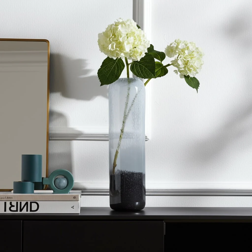 Glass, 17" Ombre Vase, Multi - Image 11