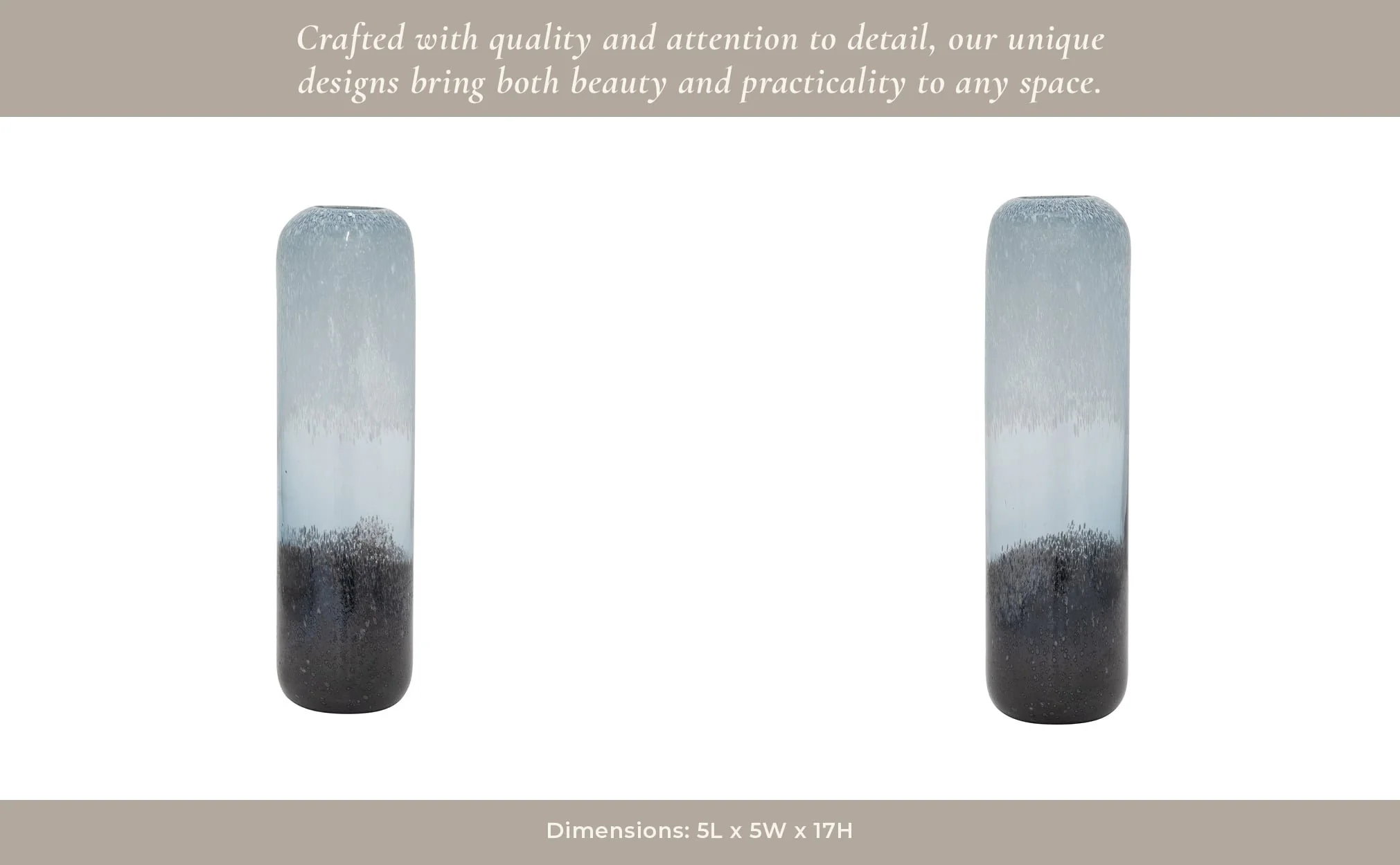 Glass, 17" Ombre Vase, Multi - Image 12