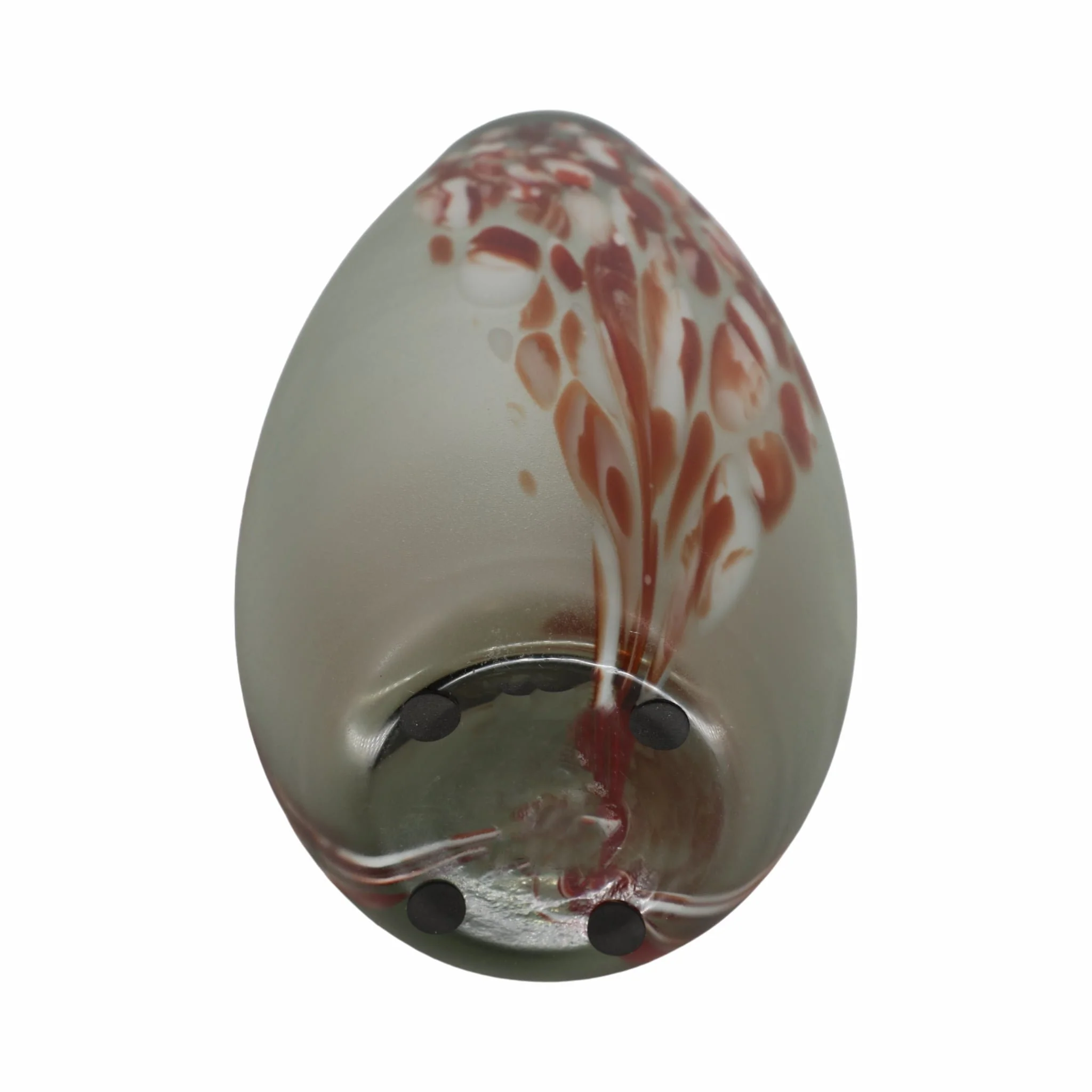 Glass, 17''h, Frosted Vase With Red Detail-gray - Image 7